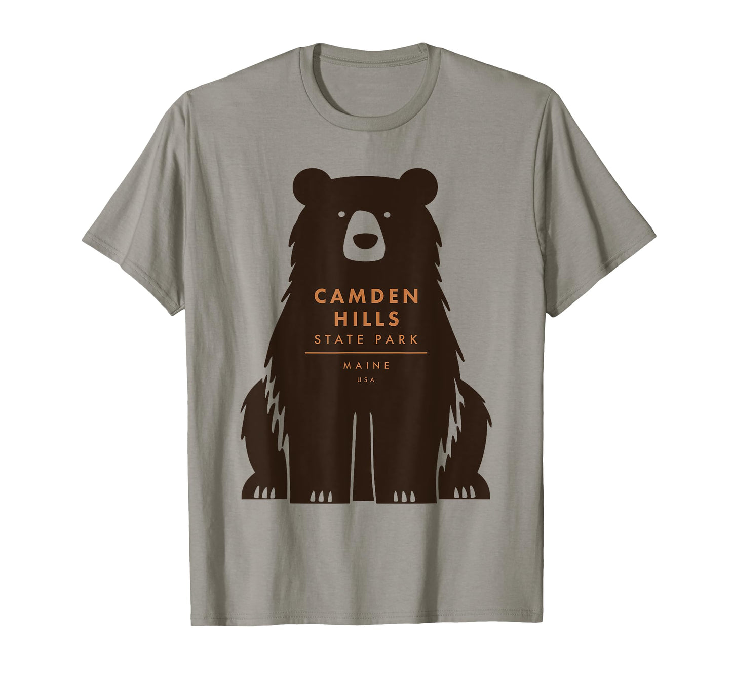 Camden Hills State Park Maine Retro Vintage Bear T-Shirt