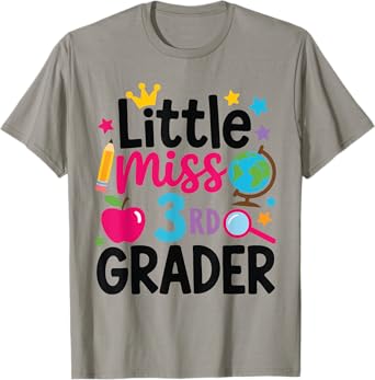 Little Miss 3rd Grade First Day Of School Third Grade Girls T-Shirt