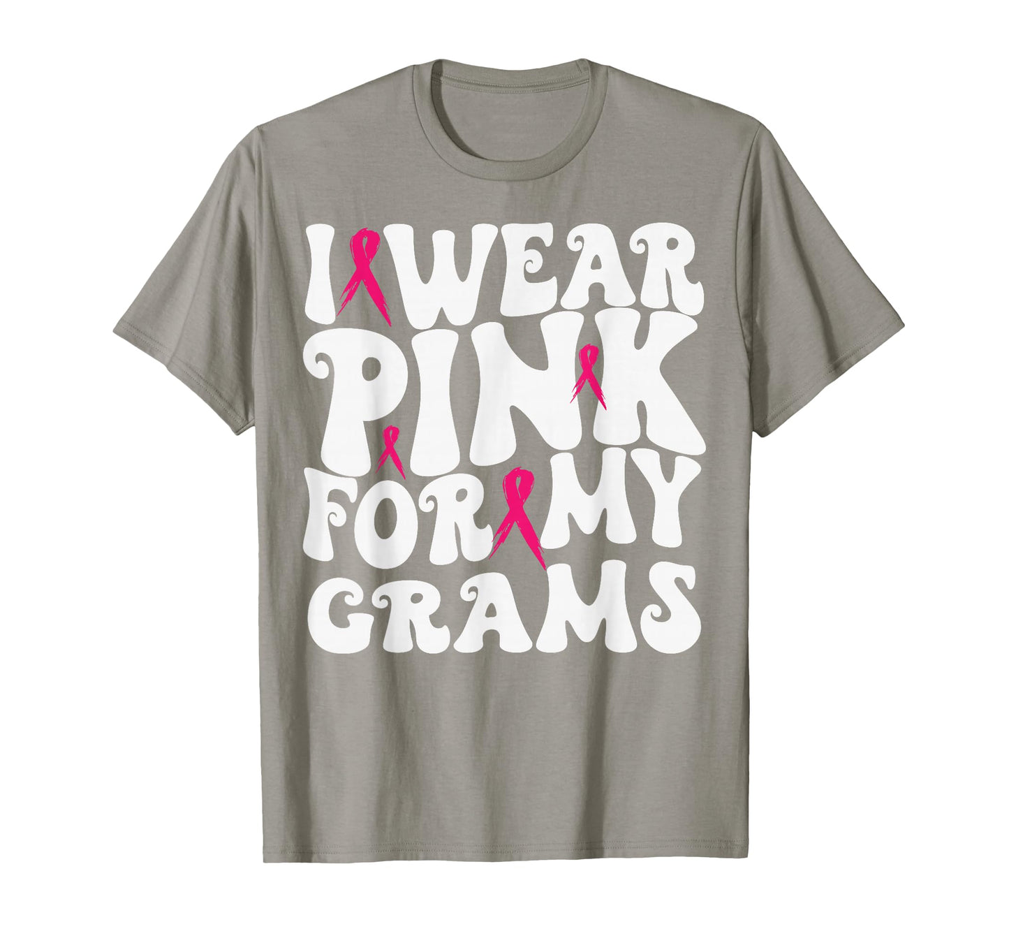 I Wear Pink for My Grams Breast Cancer Awareness Kids T-Shirt