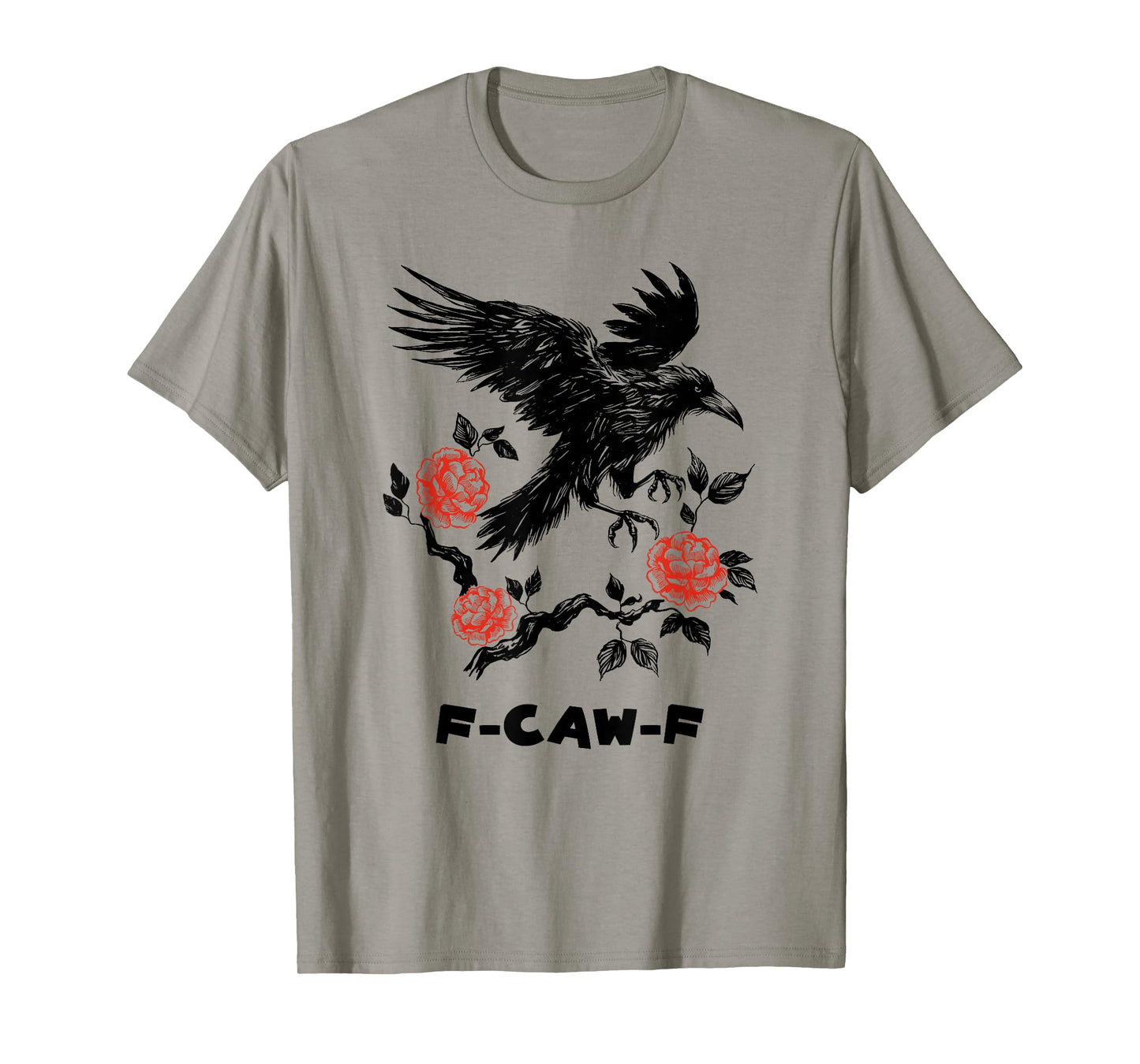 F-CAW-F Crow Japanese Style Art Adult Humor T-Shirt