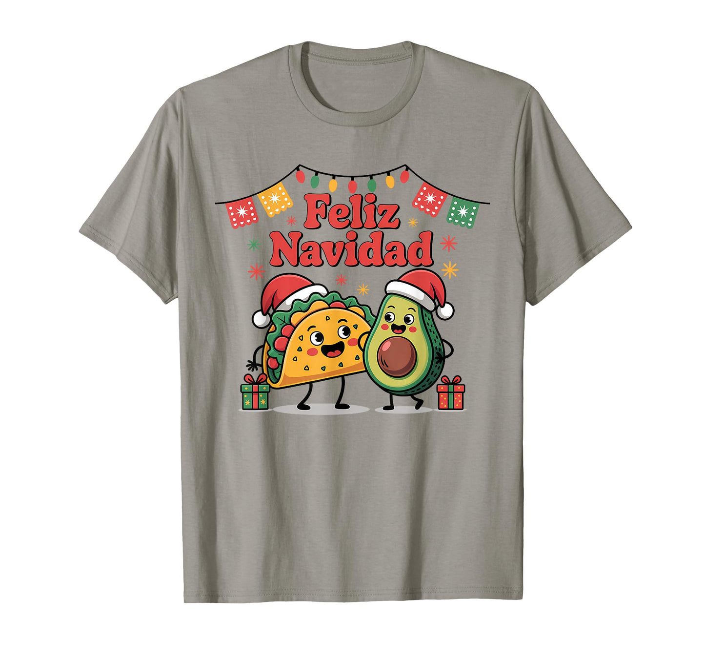 Feliz Navidad Avocado Tacos Mexican Xmas Family Matching T-Shirt