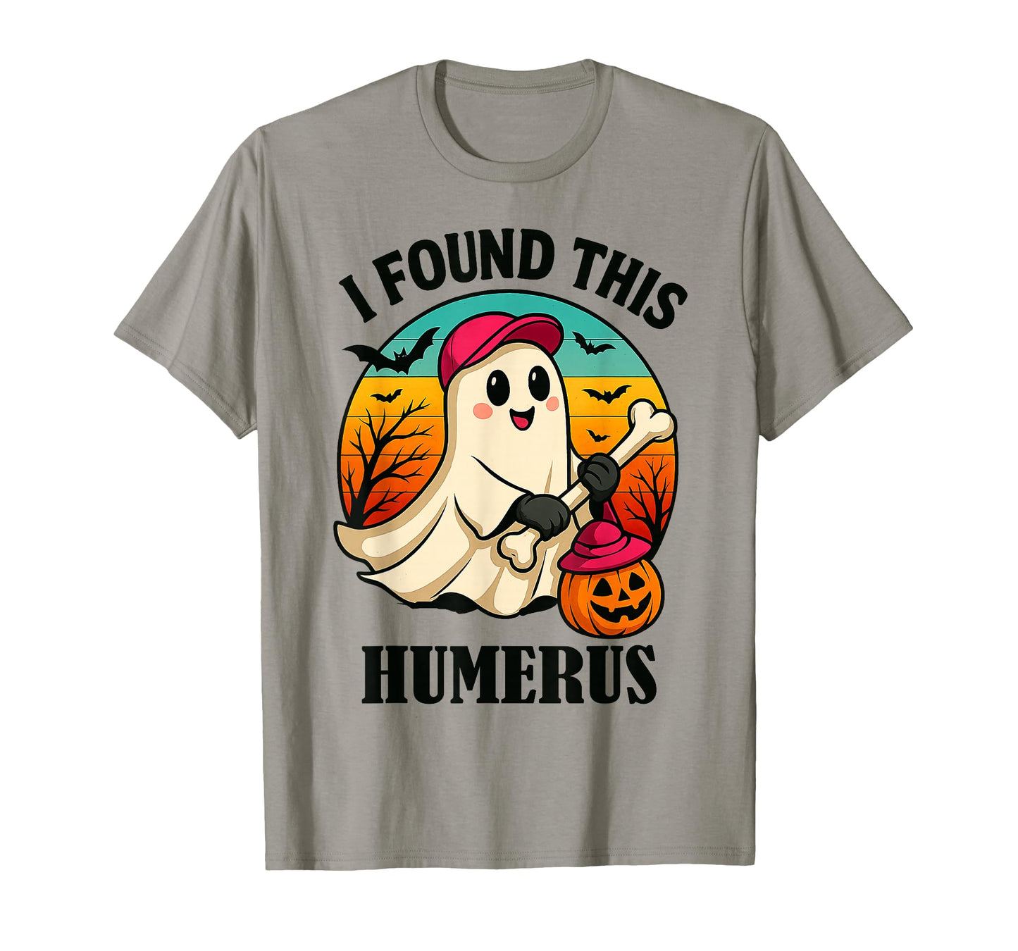 I Found This Humerus Funny Ghost Bone Halloween Costume T-Shirt