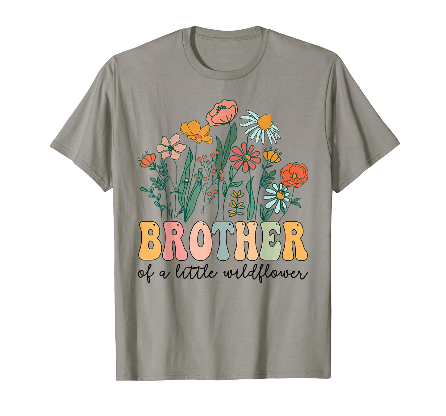 Brother Of The Little Wildflower Birthday Party Baby Shower T-Shirt