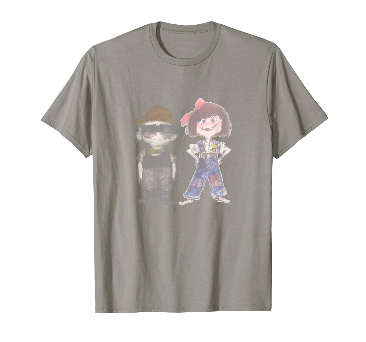 Disney Pixar Up Young Carl & Ellie Cute Vintage Sketch T-Shirt