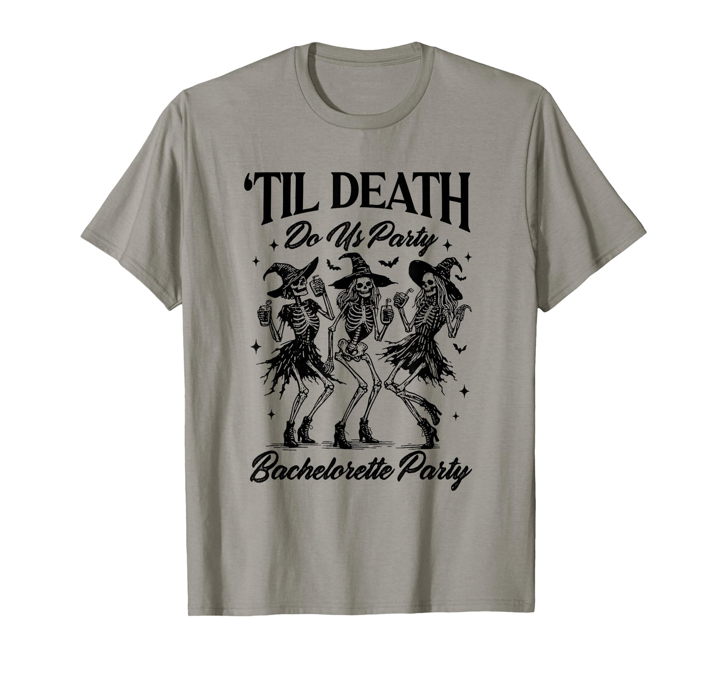 Til Death Do Us Party Retro Halloween Bachelorette Matching T-Shirt