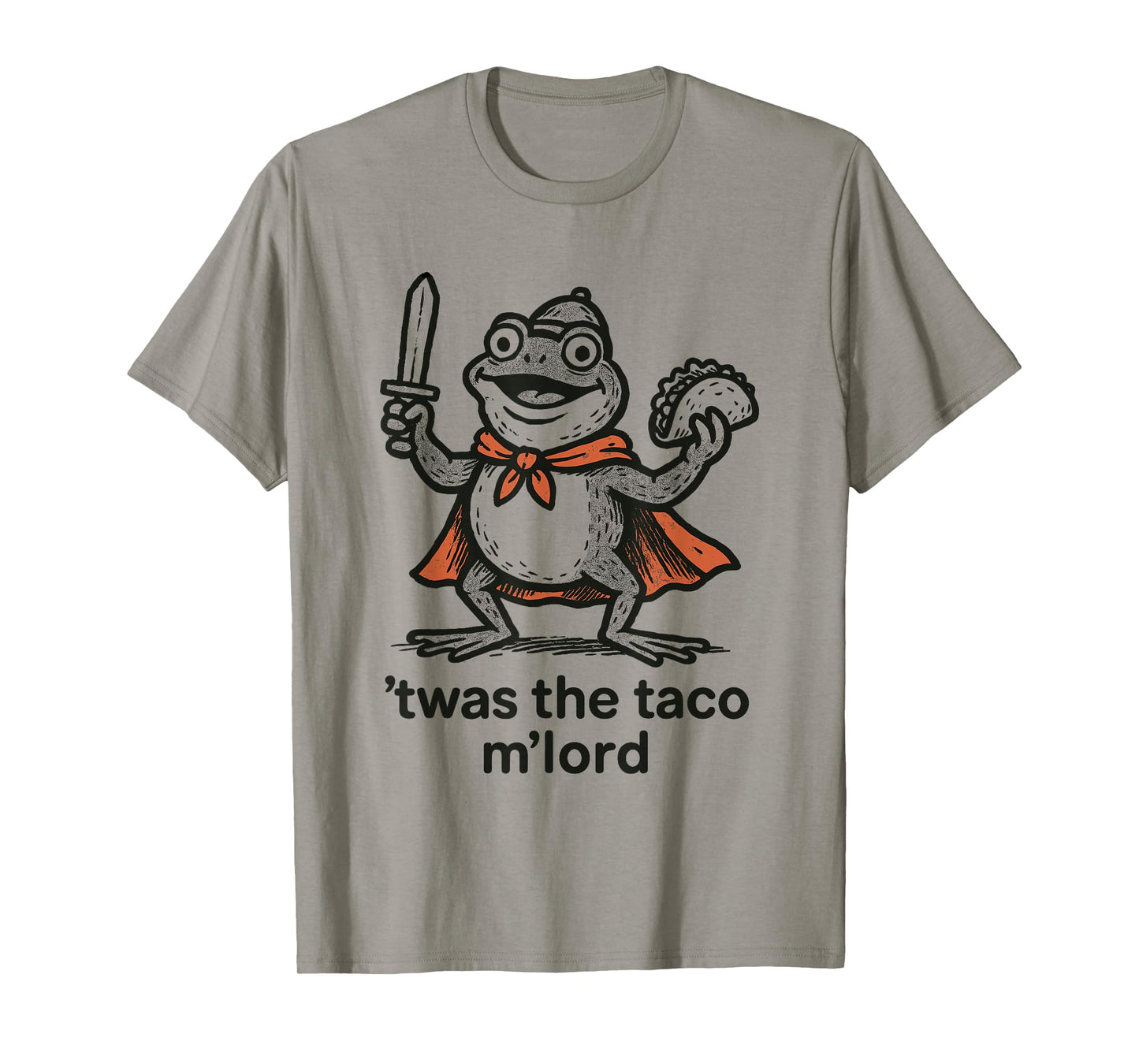 Funny TWAS The Taco M Lord Frog Knight Meme Graphic Tees T-Shirt