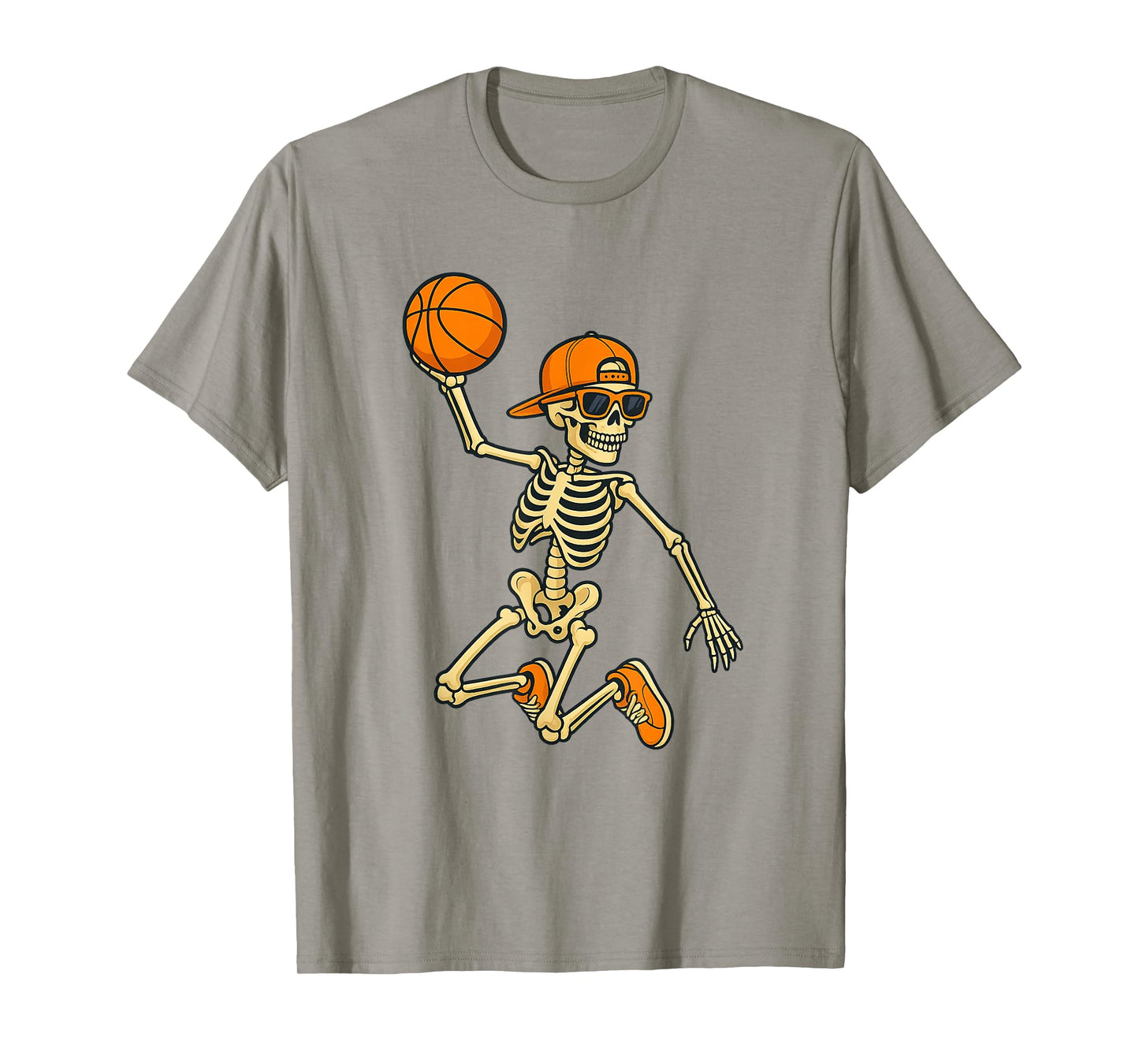 Basketball Skeleton Halloween Shirt Spooky Sports Tee T-Shirt