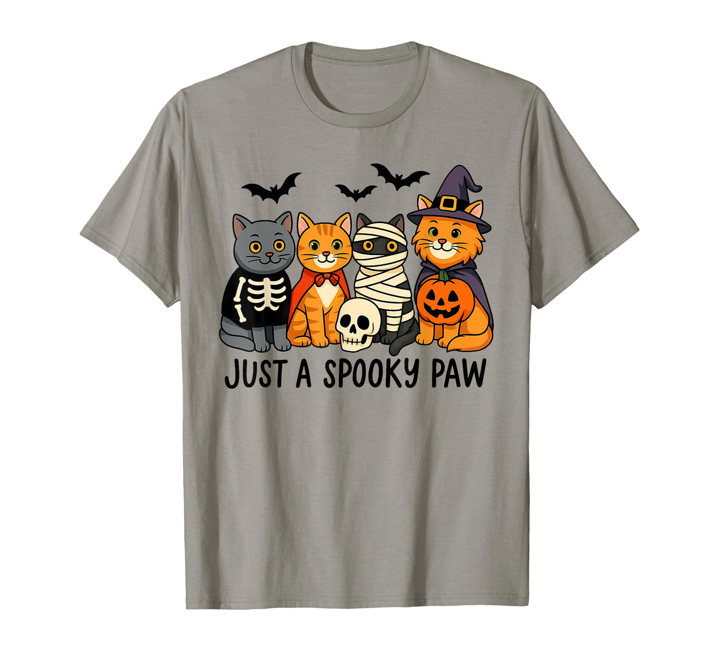 Just A Spooky Paw, Funny Halloween Spooky Cat, Spooky Vibes T-Shirt
