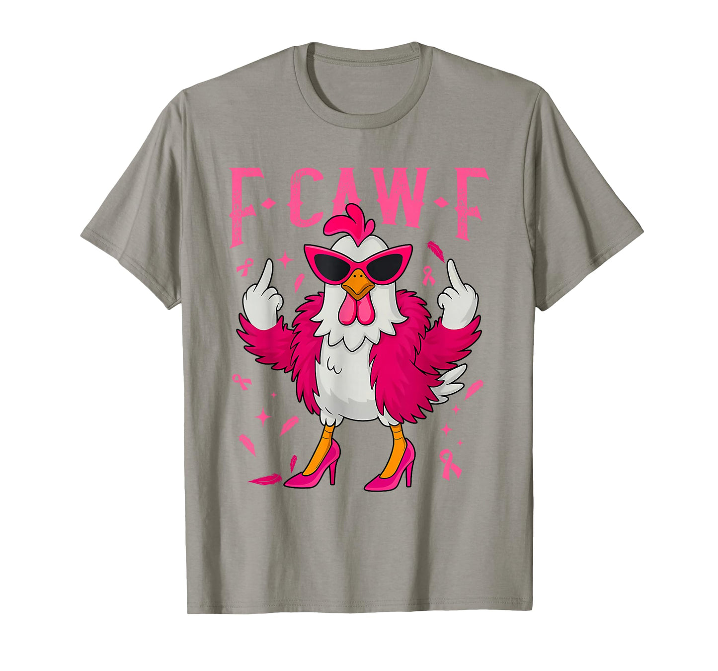 F-Caw-F Rooster Meme Funny Chicken Humor Joke FCAWF Cancer T-Shirt