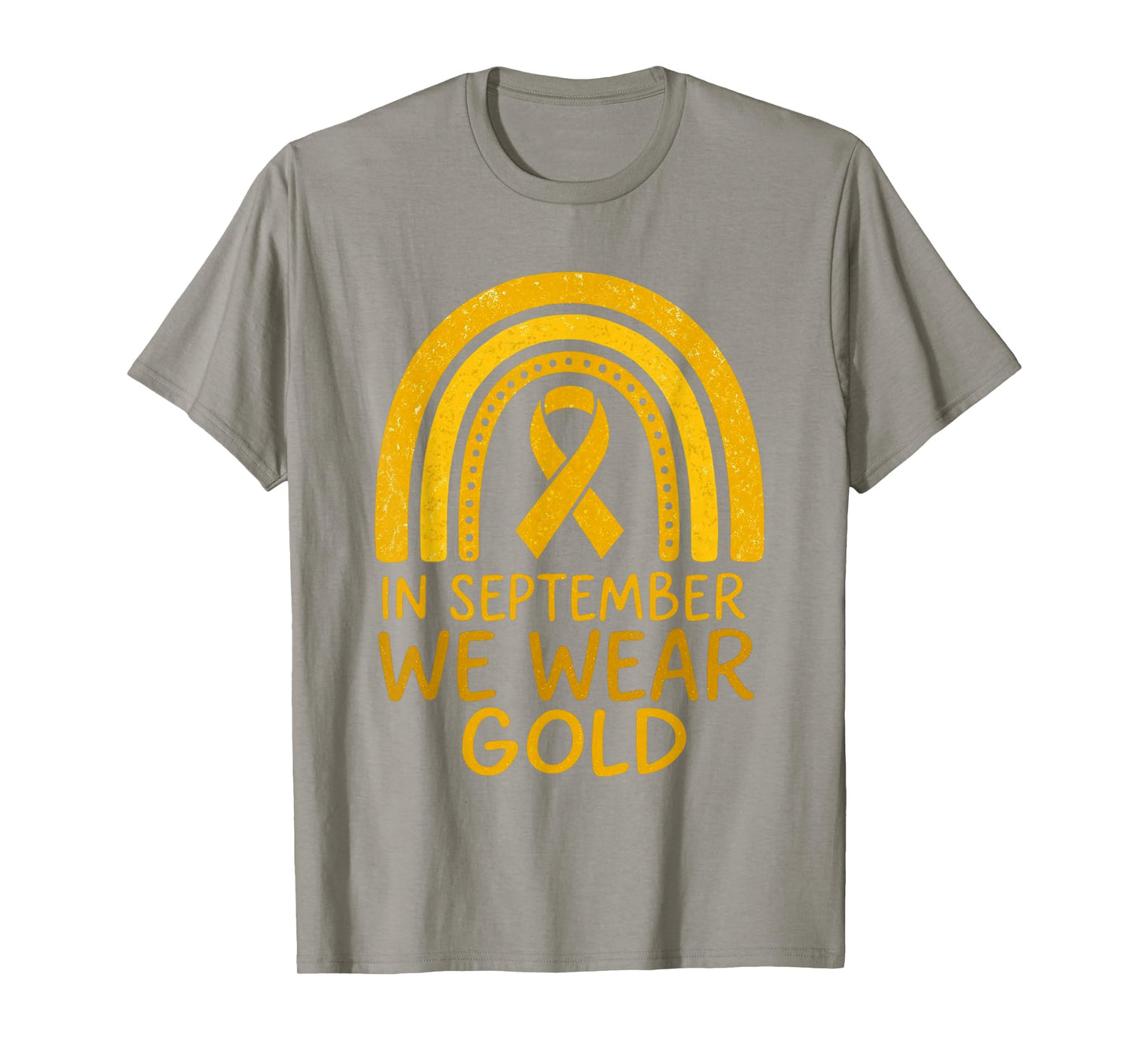 in September We Wear Gold Childhood Cancer Awareness Kids T-Shirt