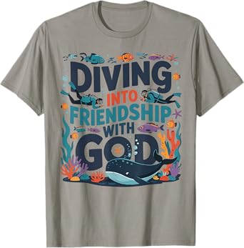 Diving Into Friendship With God Beach Scuba VBS 2025 T-Shirt