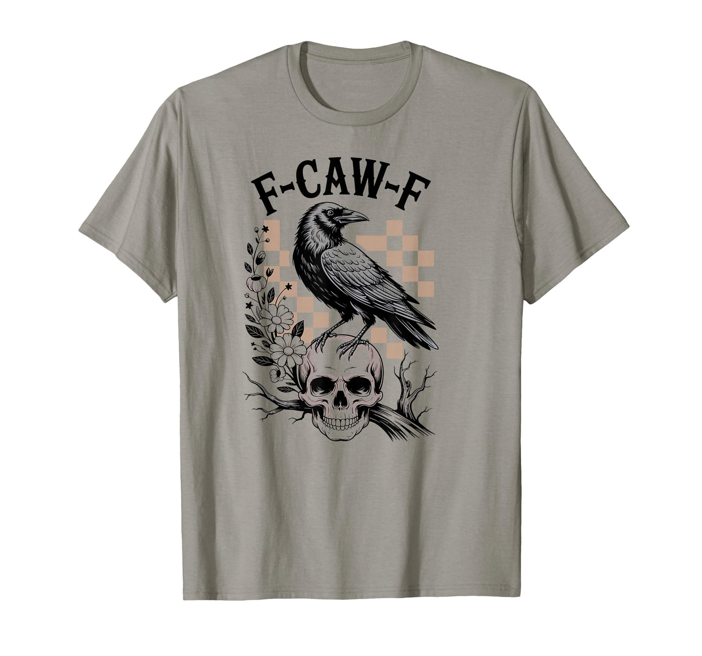 Black Crow F-Caw-F Funny Black Bird Halloween Humor T-Shirt