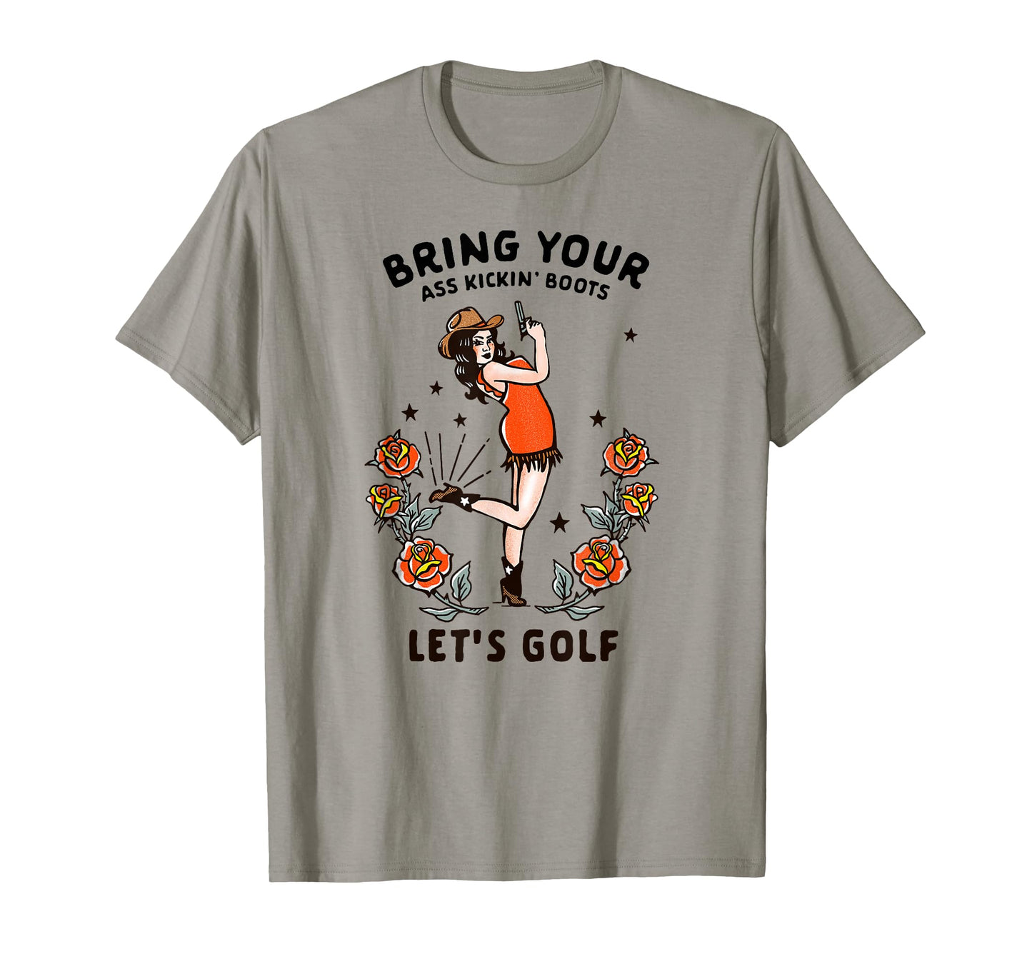Funny Women's Golf Tee Cowgirl Woman Golfer Tees For Golfing T-Shirt