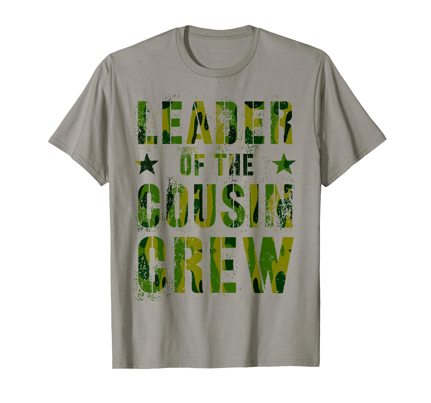 LEADER OF THE COUSIN CREW Funny Grandma Grandpa Camp Camo T-Shirt