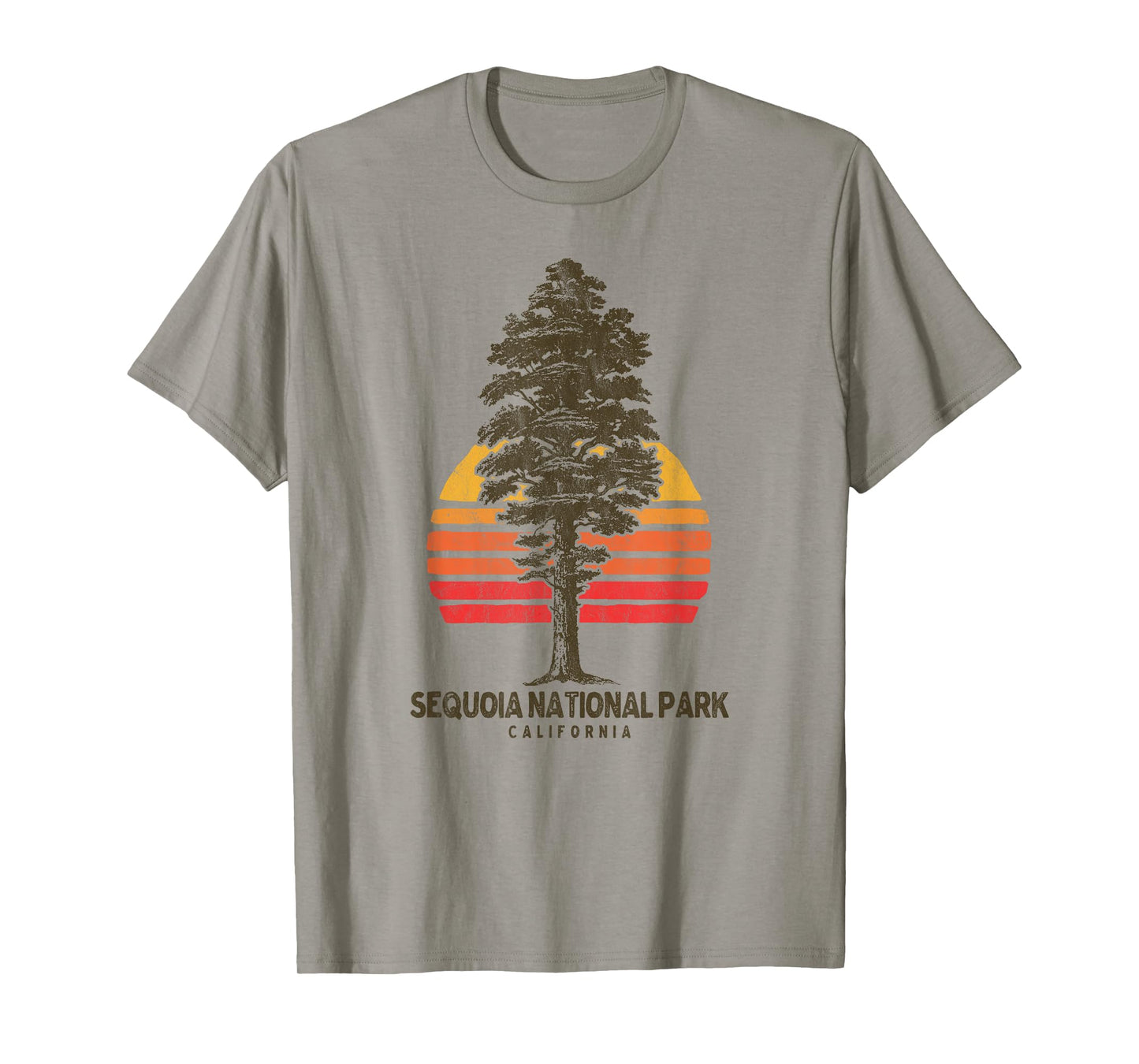 Sequoia National Park Retro Tree Minimalist Graphic T-Shirt