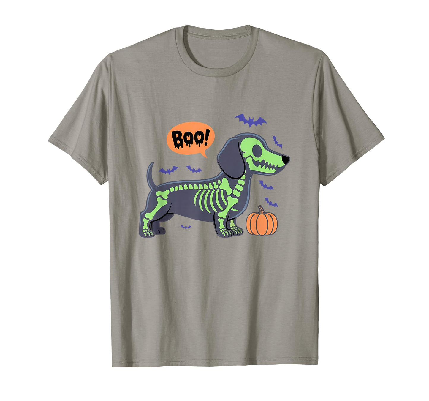 Funny Dachshund Halloween Wiener Dog Cute Doxie Skeleton Boo T-Shirt