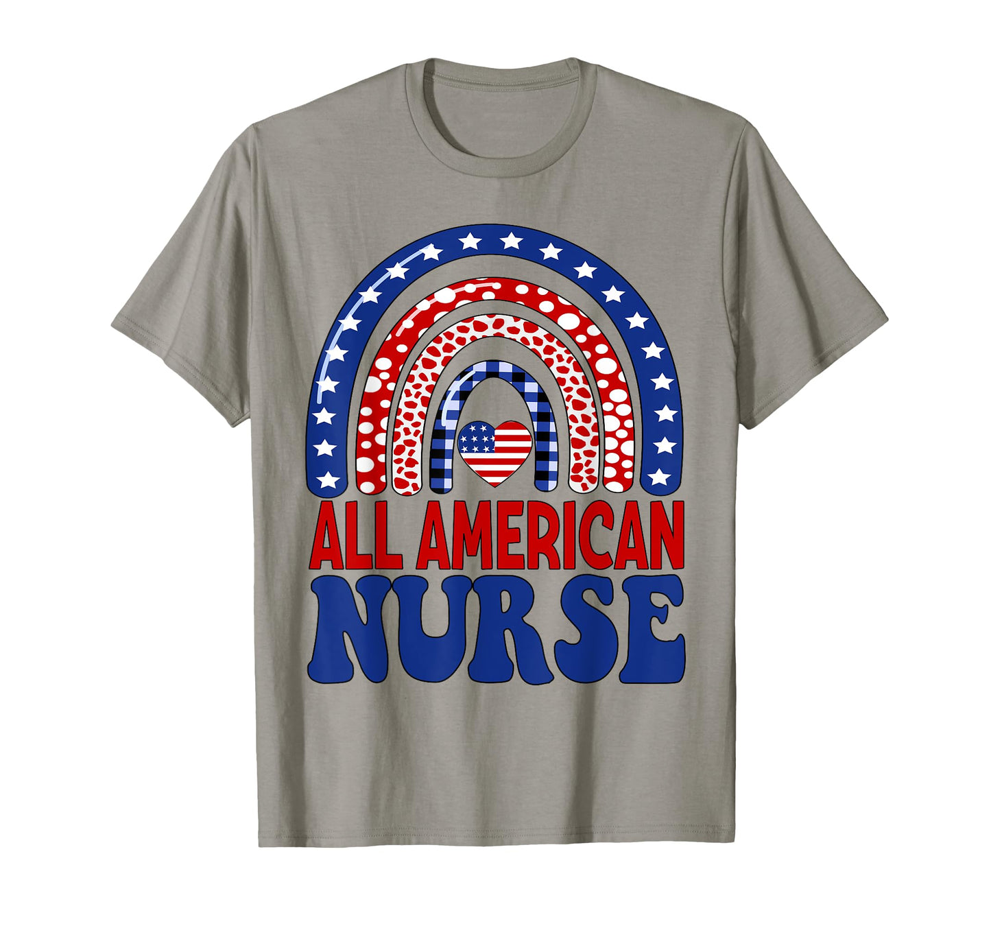 All American Nurse 4th of July RN Independence Day Nursing T-Shirt for Women Men