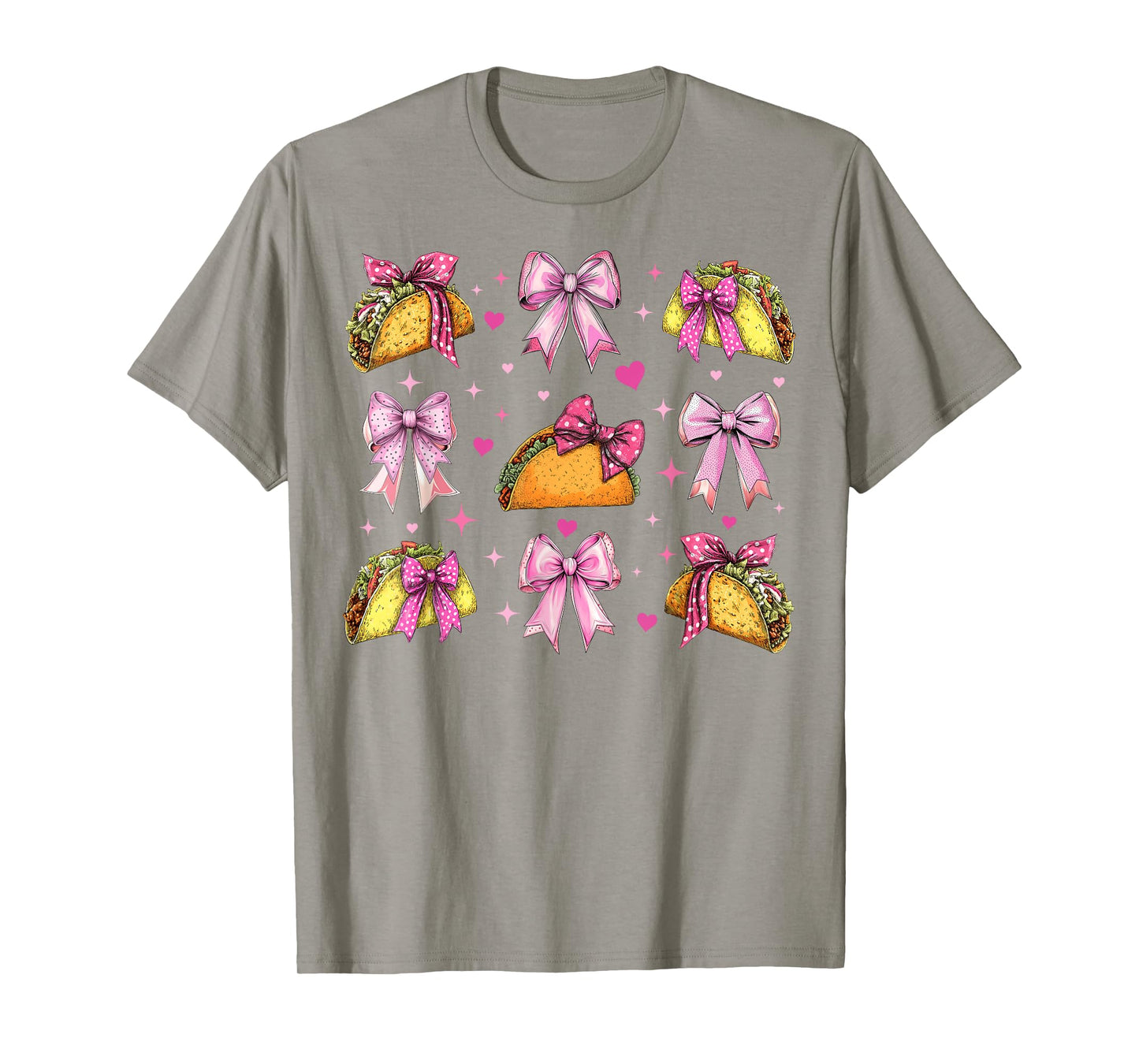 Tacos Mexican Food Girl Coquette Bow Pink Mom T-Shirt