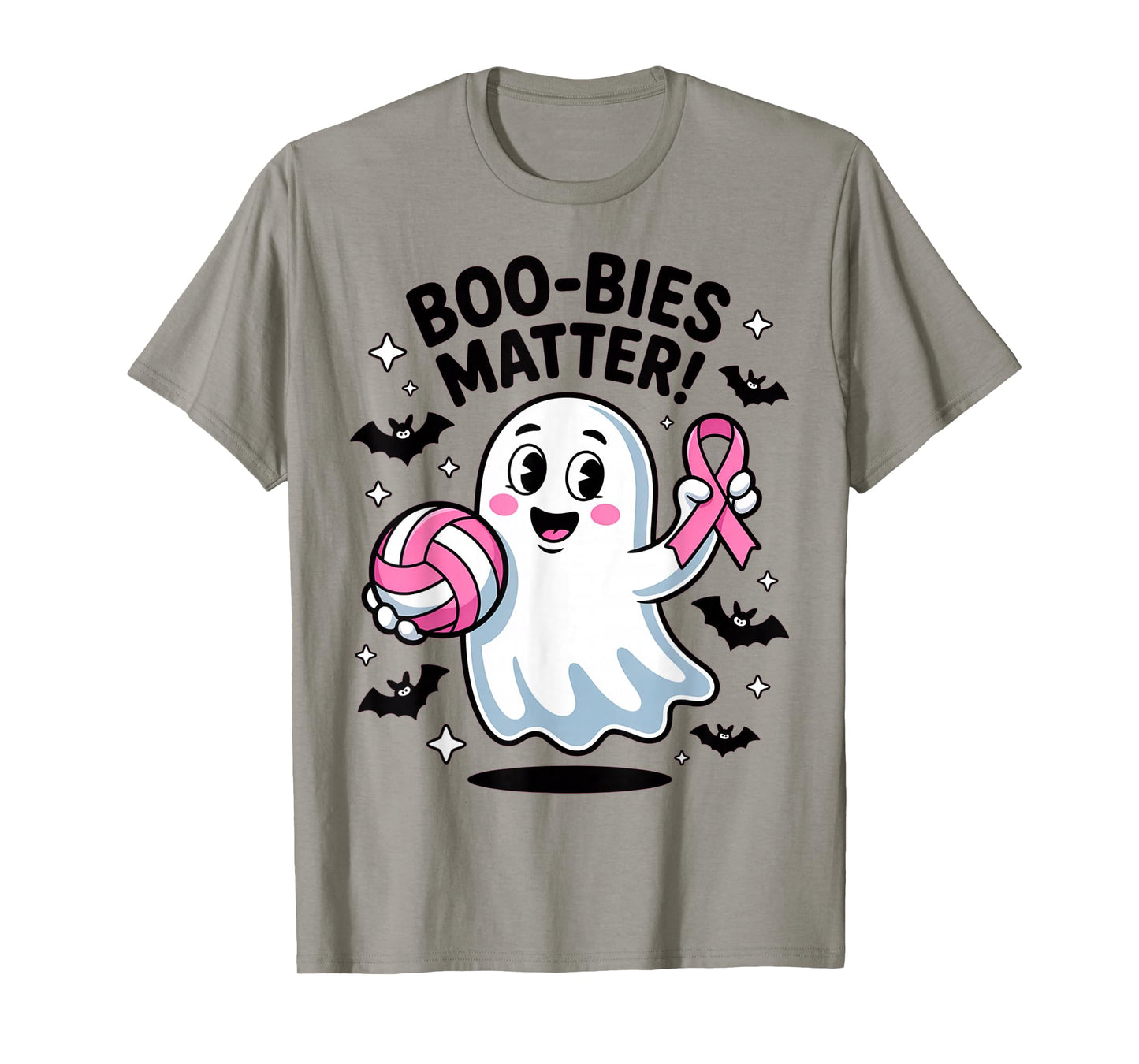 Boo-bies Matter Ghost Breast Cancer Support Ribbon tee T-Shirt