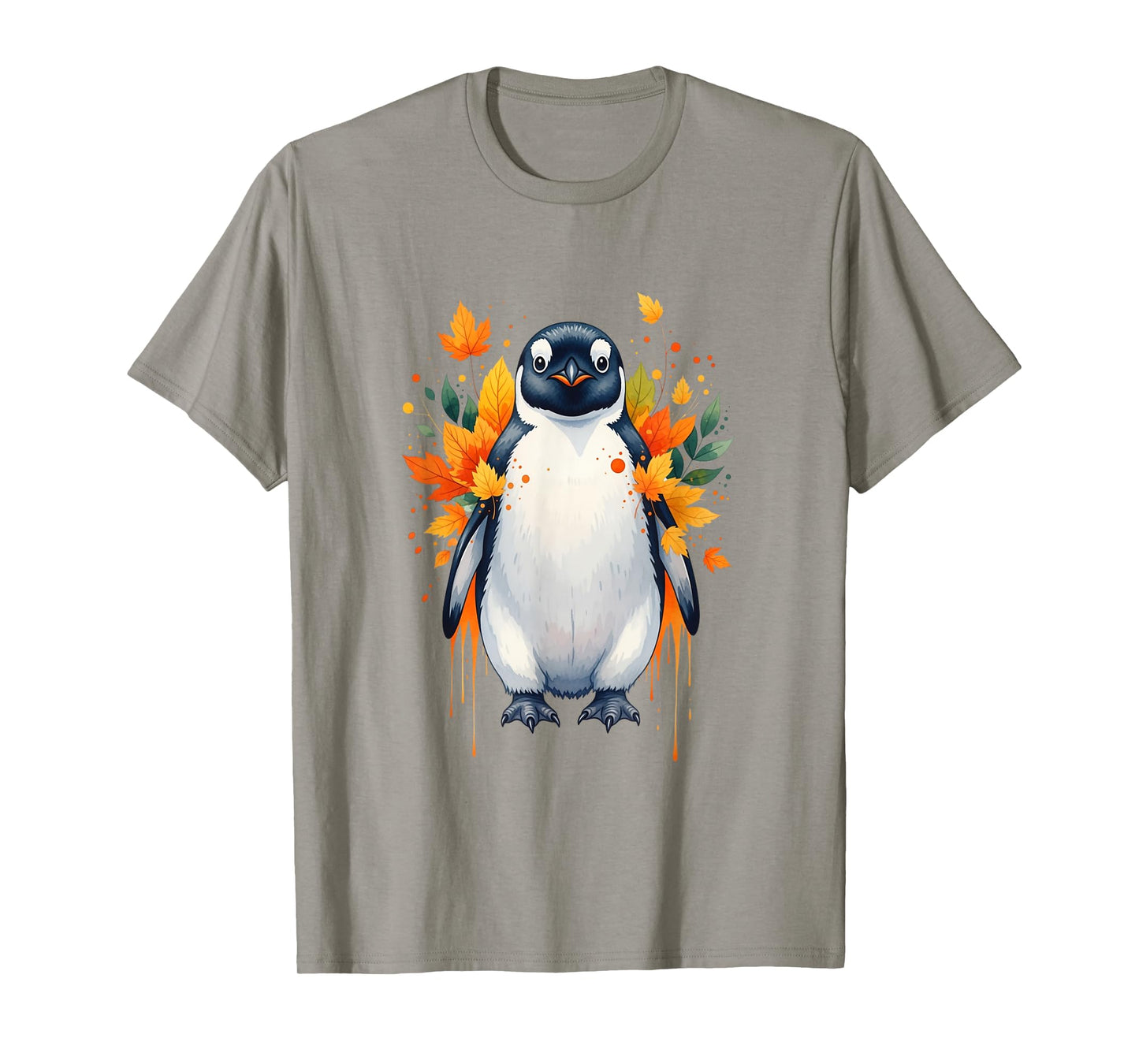 Autumn Penguin Art Cute Animal Lover Men Women T-Shirt