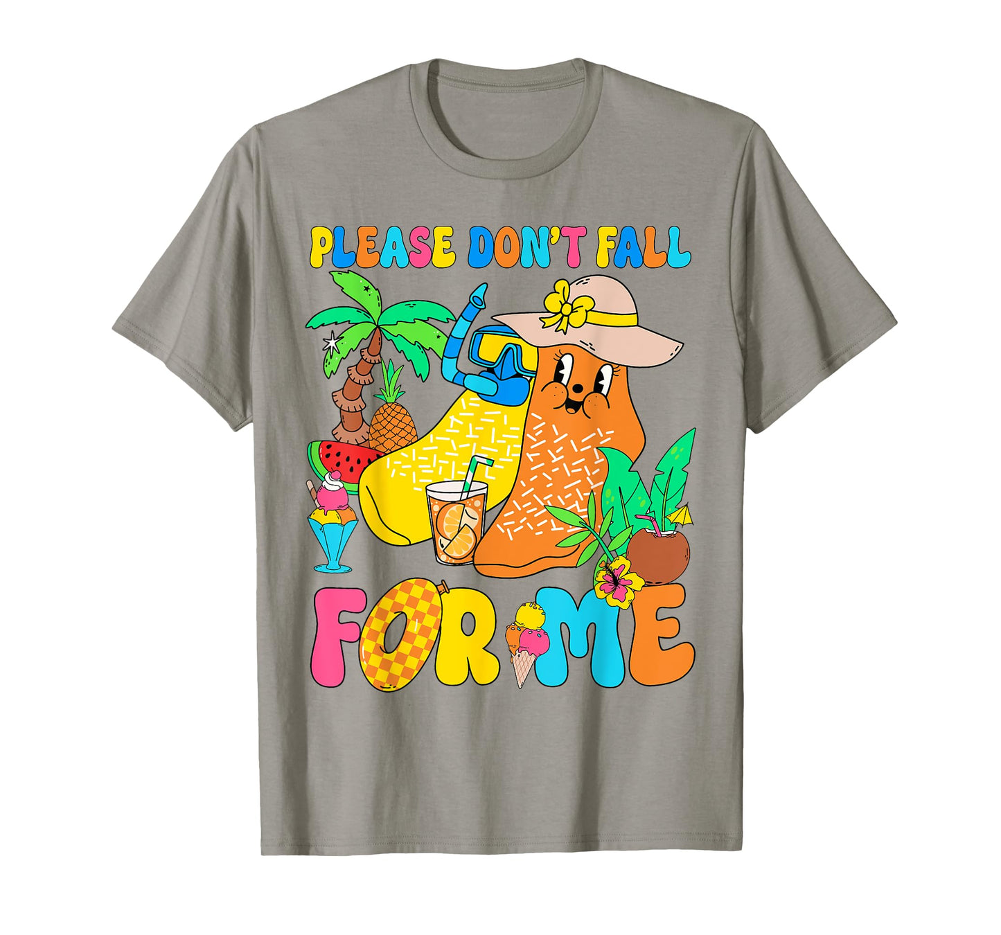 Funny Nurse Please Don't Fall For Me RN PCT CNA Summer Vibes T-Shirt