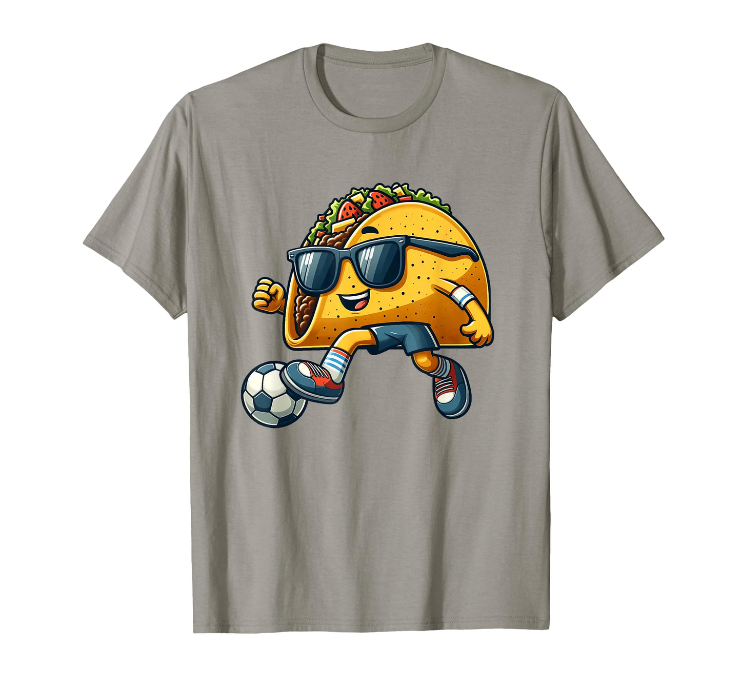 Taco Playing Soccer Mexican Cinco De Mayo Fiesta Kids Men T-Shirt