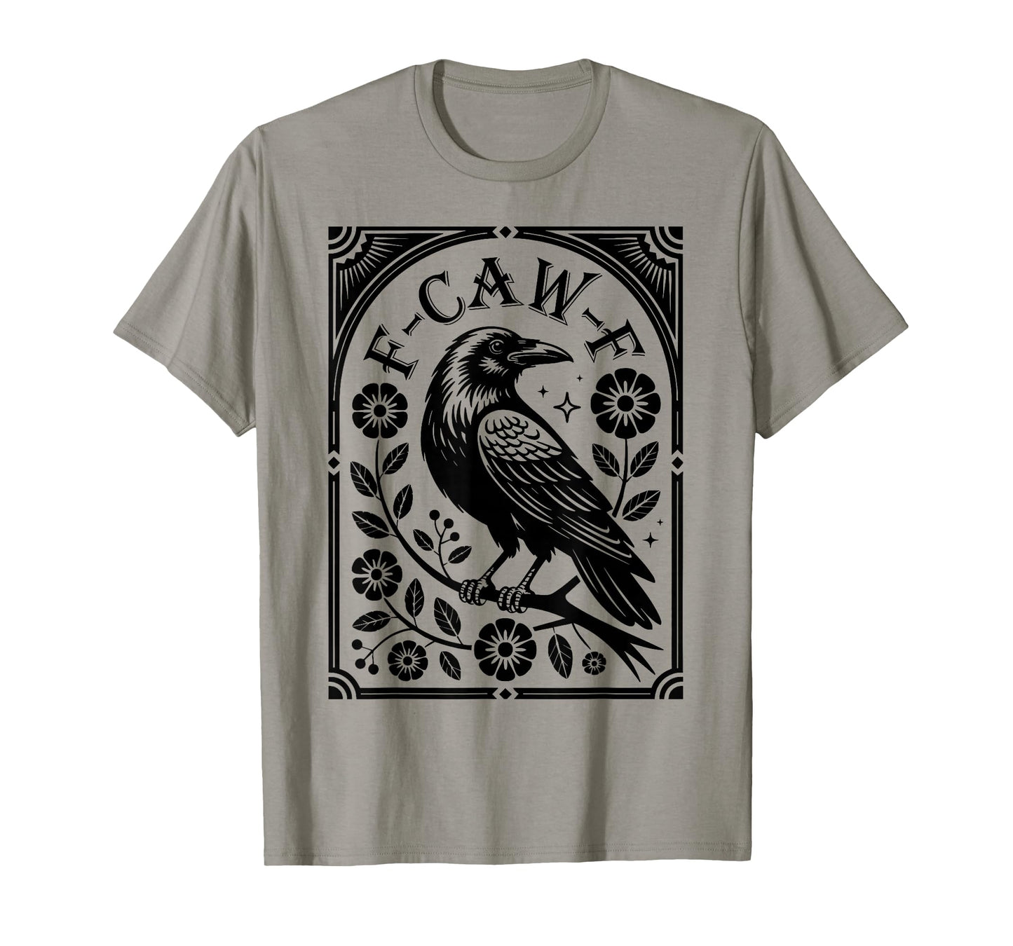 Black Crow, F-Caw-F Funny Black Bird T-Shirt