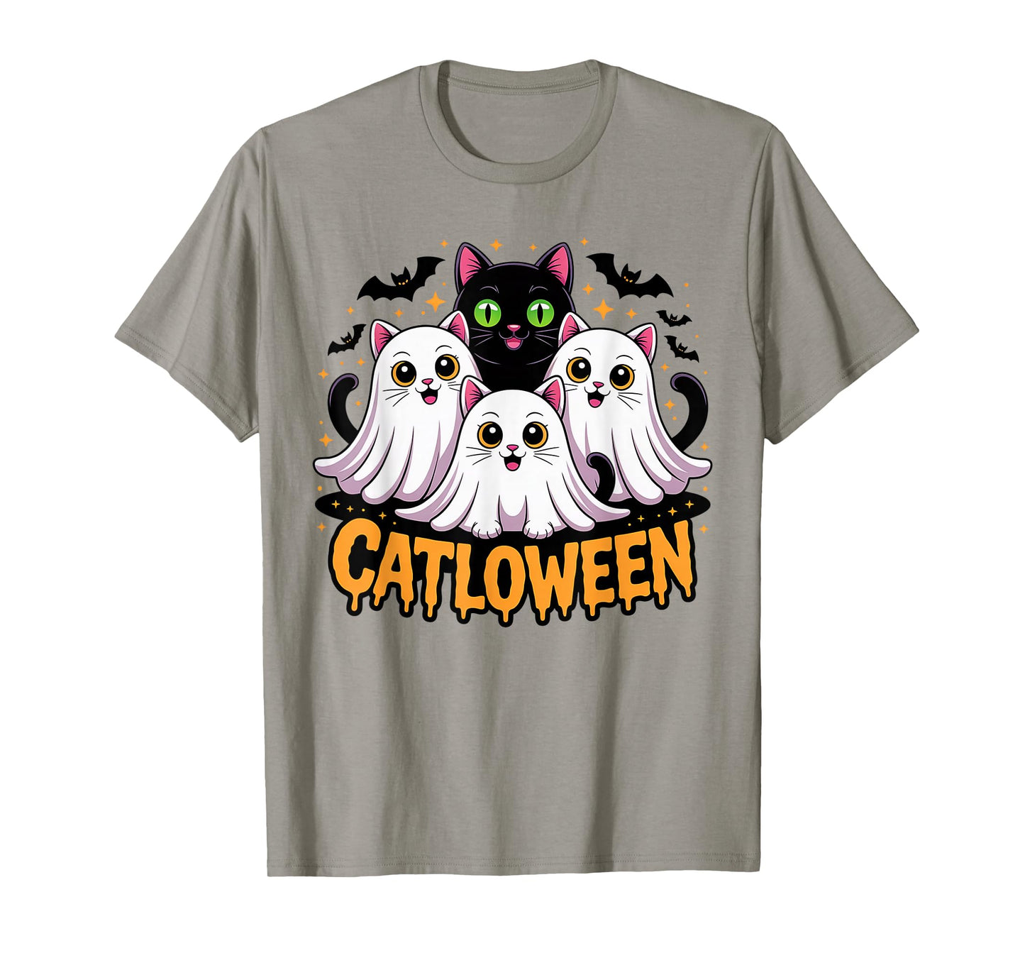 catloween Boo Cute Kitty Cats Lover Halloween Women Men T-Shirt