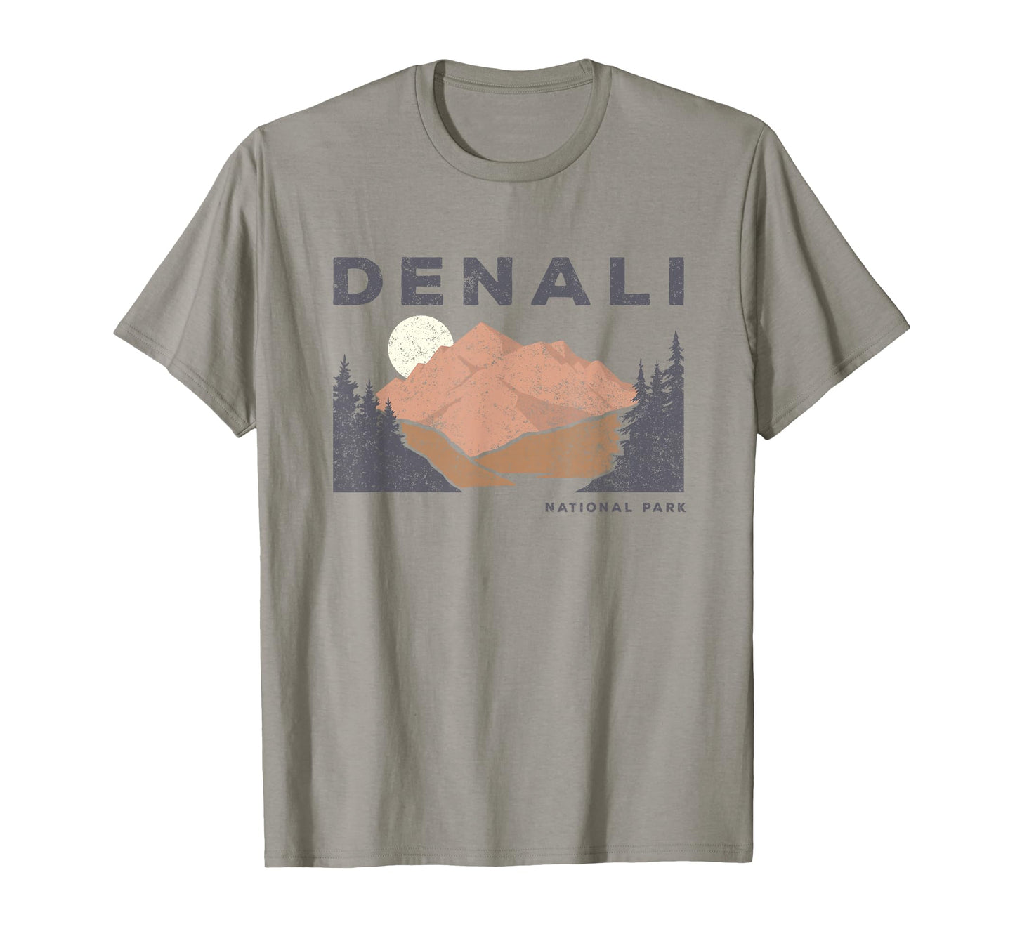 Retro Denali Mountain Alaska National Park Vintage Hiking T-Shirt
