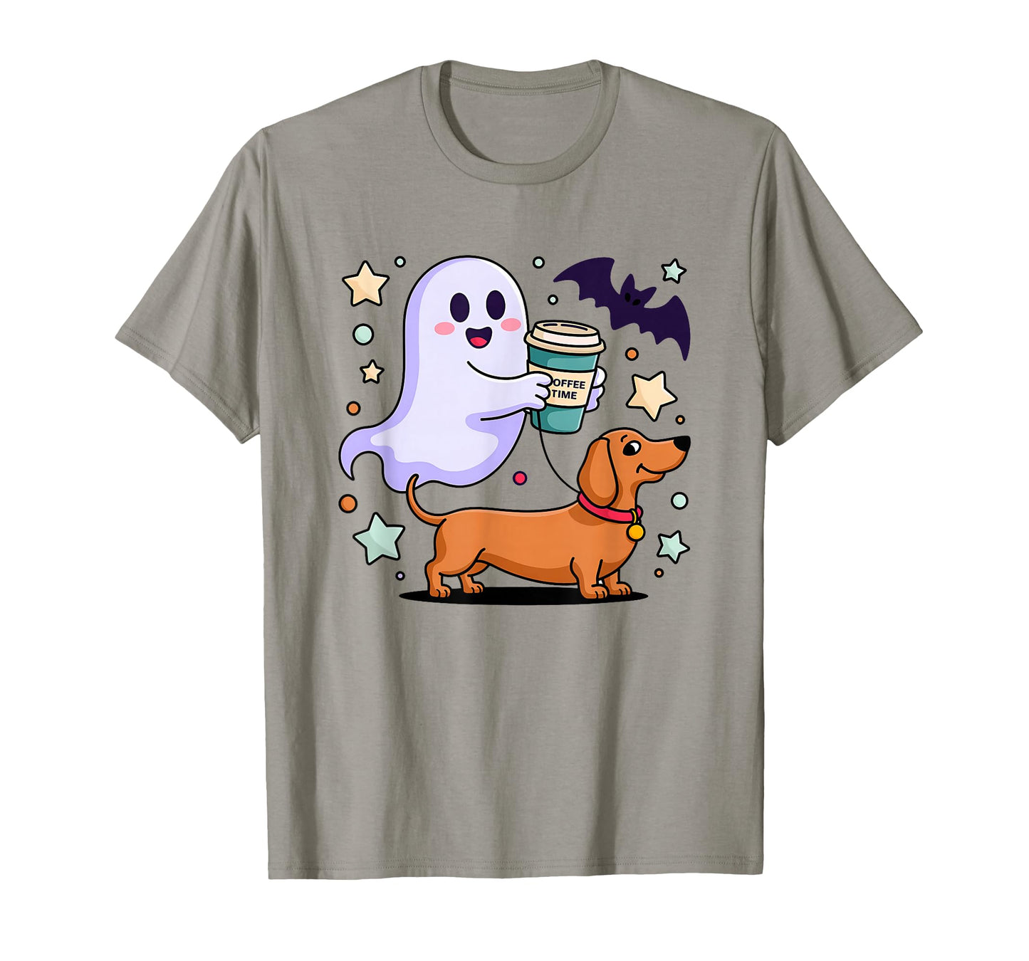 Funny Dachshund Ghost Halloween Spooky Season Weenie Dog T-Shirt