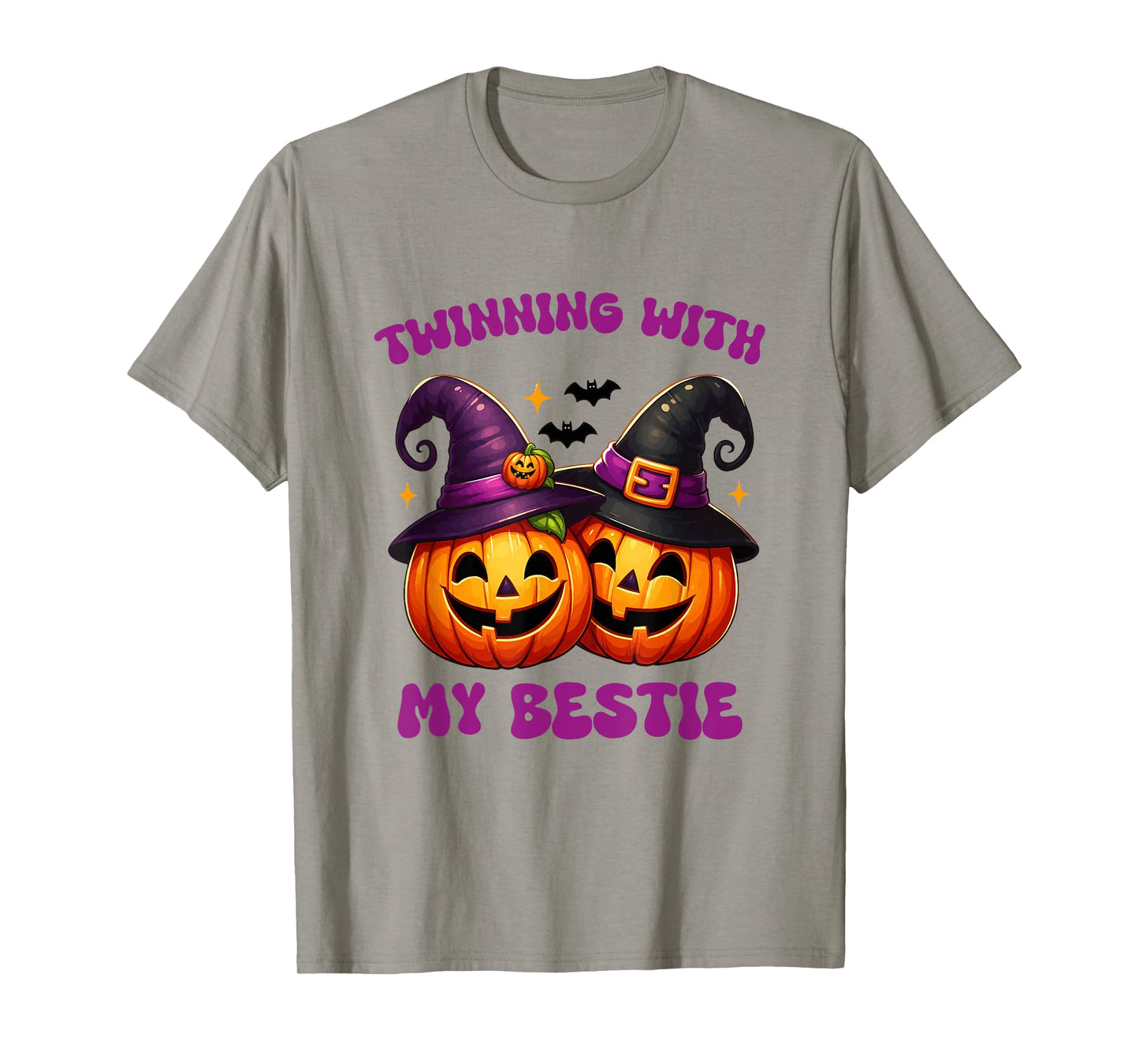 Twinning With My Bestie Halloween Pumpkin For Women And Men T-Shirt