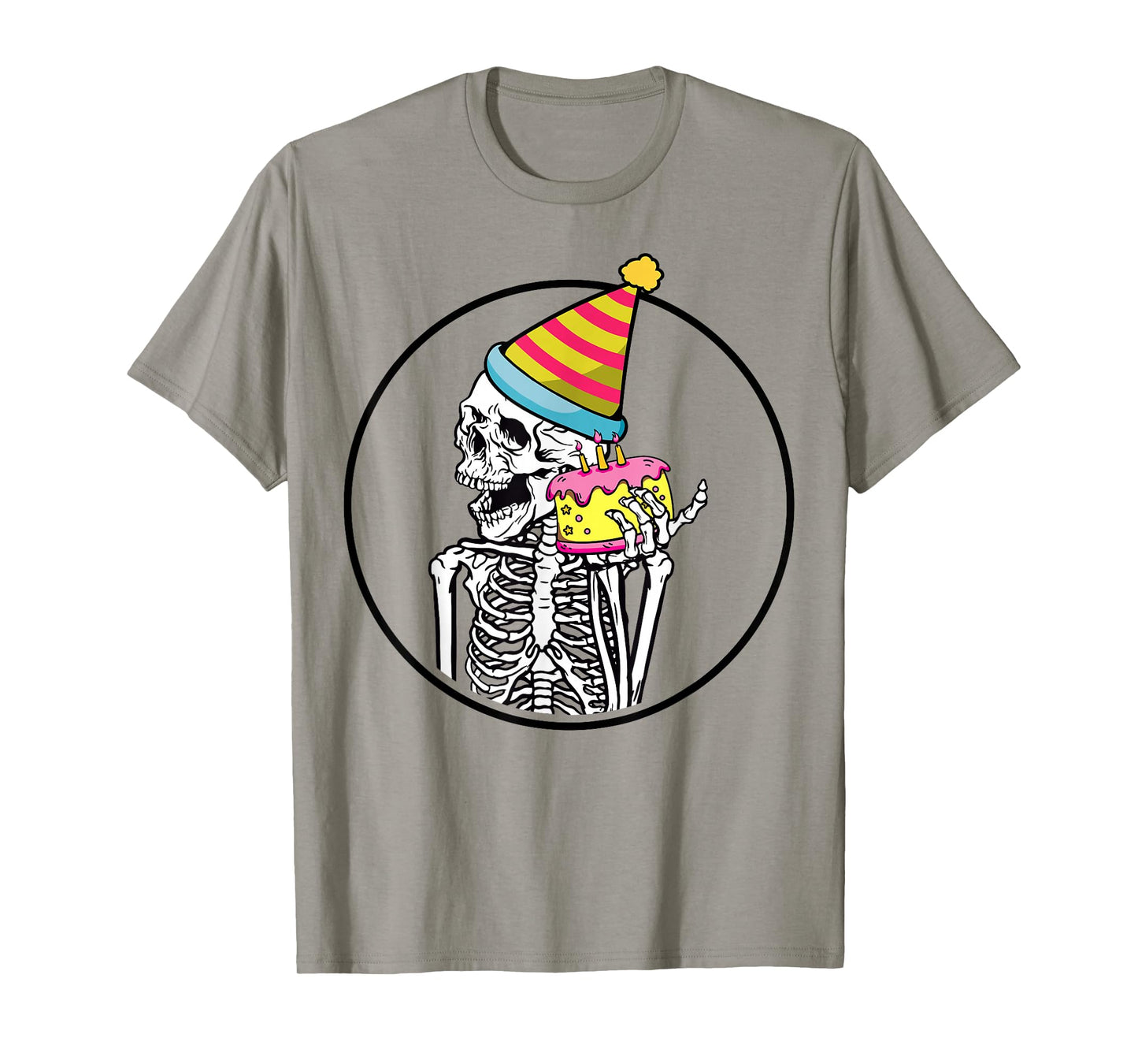 Happy Birthday Halloween Skeleton Cake Funny Spooky Costume T-Shirt