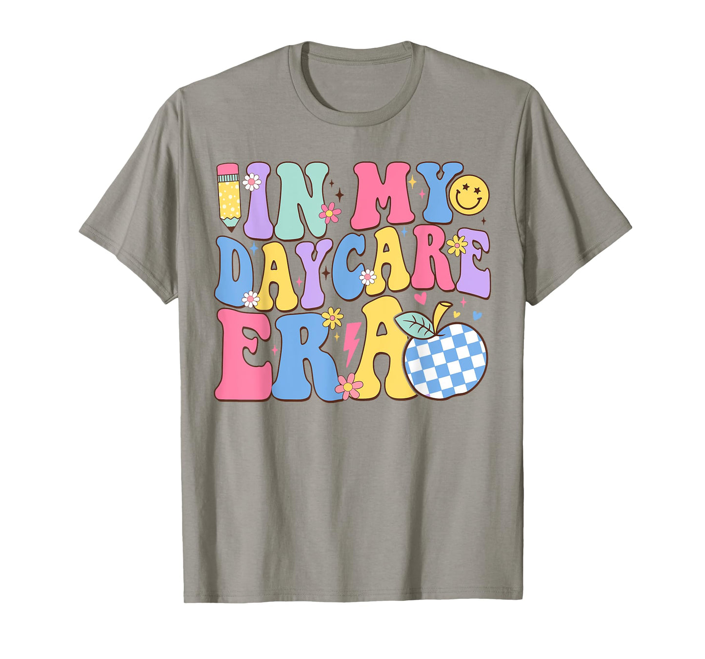 In My Daycare Era Groovy Teacher Daycare First Day Of School Men Women Girls Kids T-Shirt