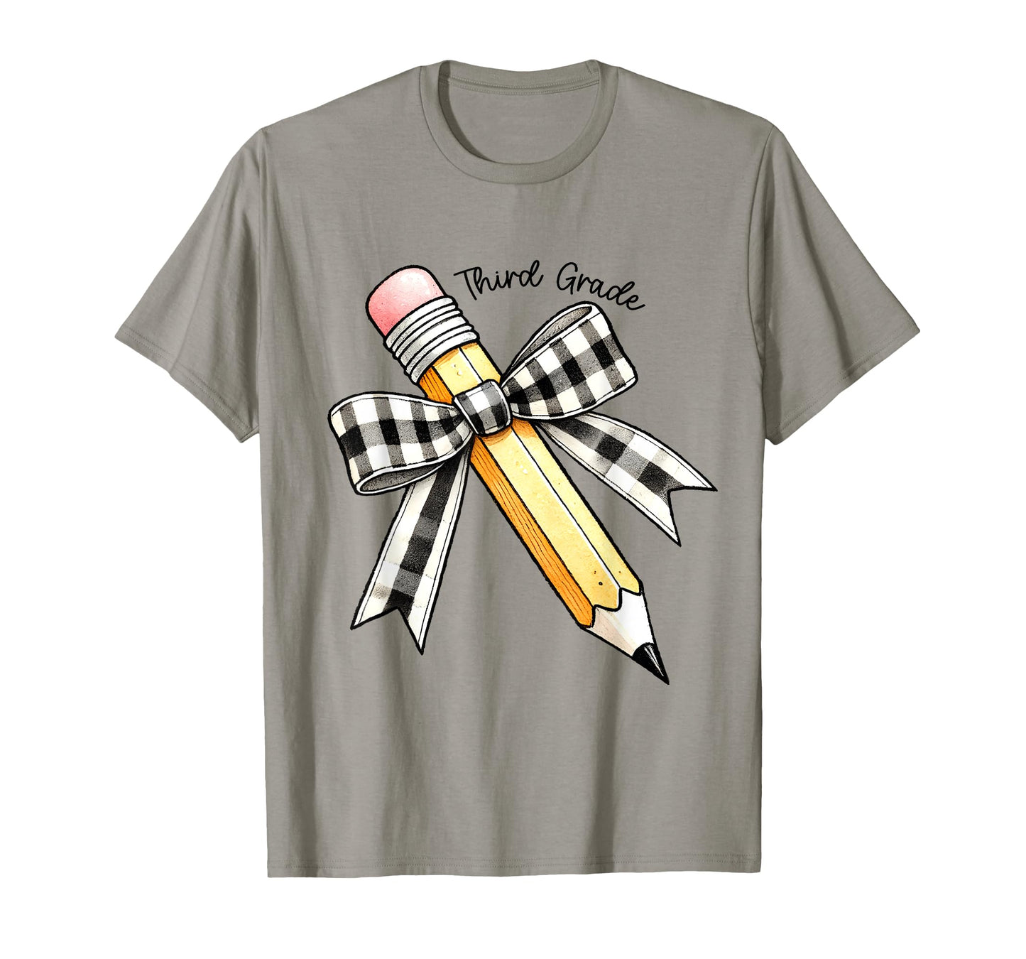 Third Grade Teacher Girl Coquette Pencil Bow 3rd Grade Team T-Shirt