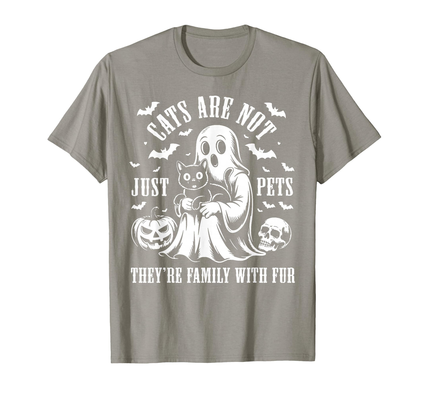 Cats are Not Just Pets Theyβre Family with Fur Halloween Pet T-Shirt