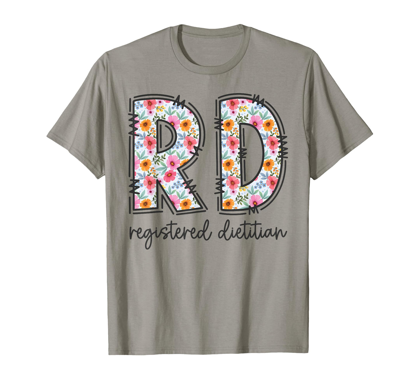 Floral Registered Dietitian Nutritionist RD Graduation T-Shirt