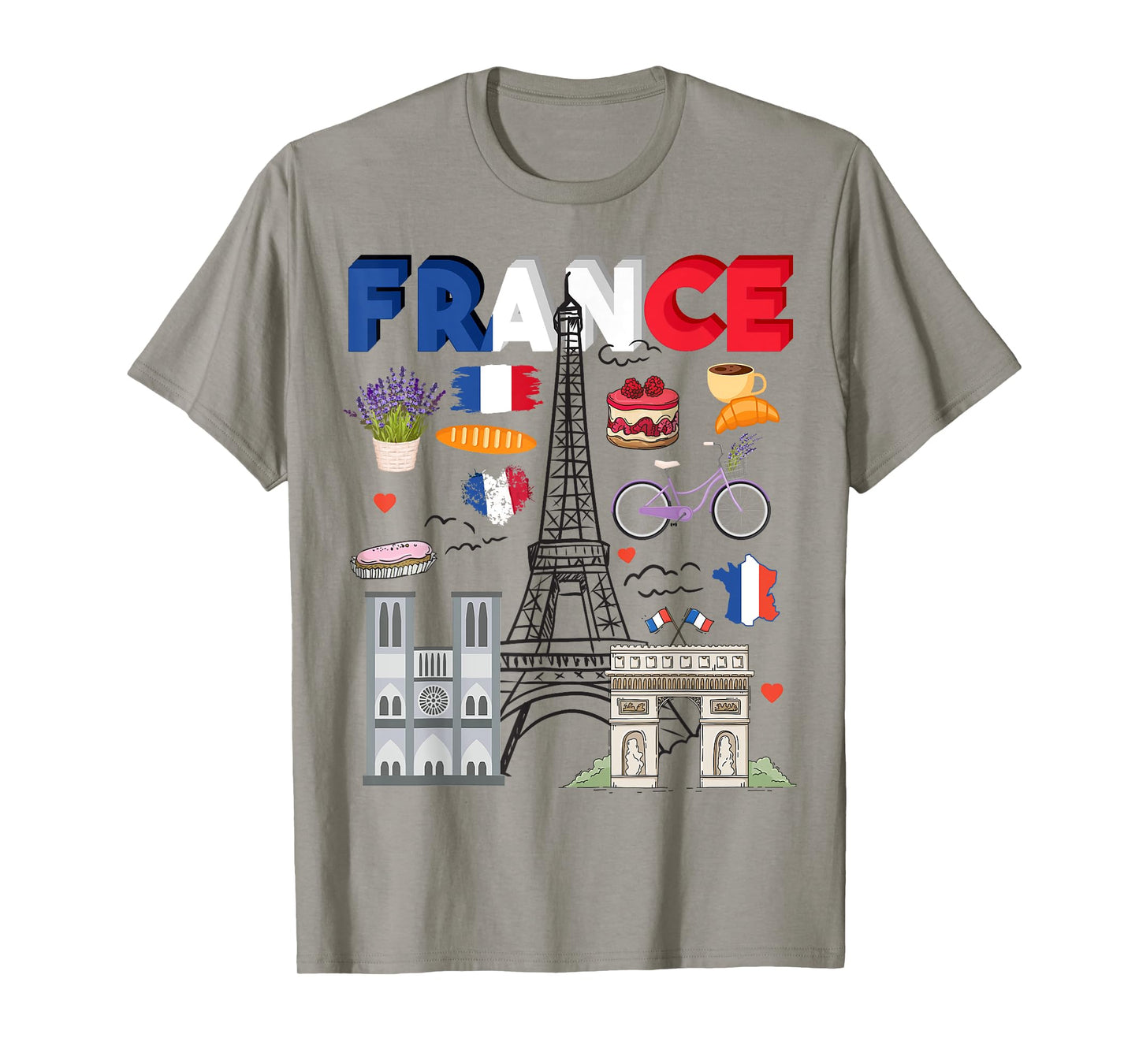 France Flag Outfit Idea For Kids French Flag & Lavender T-Shirt