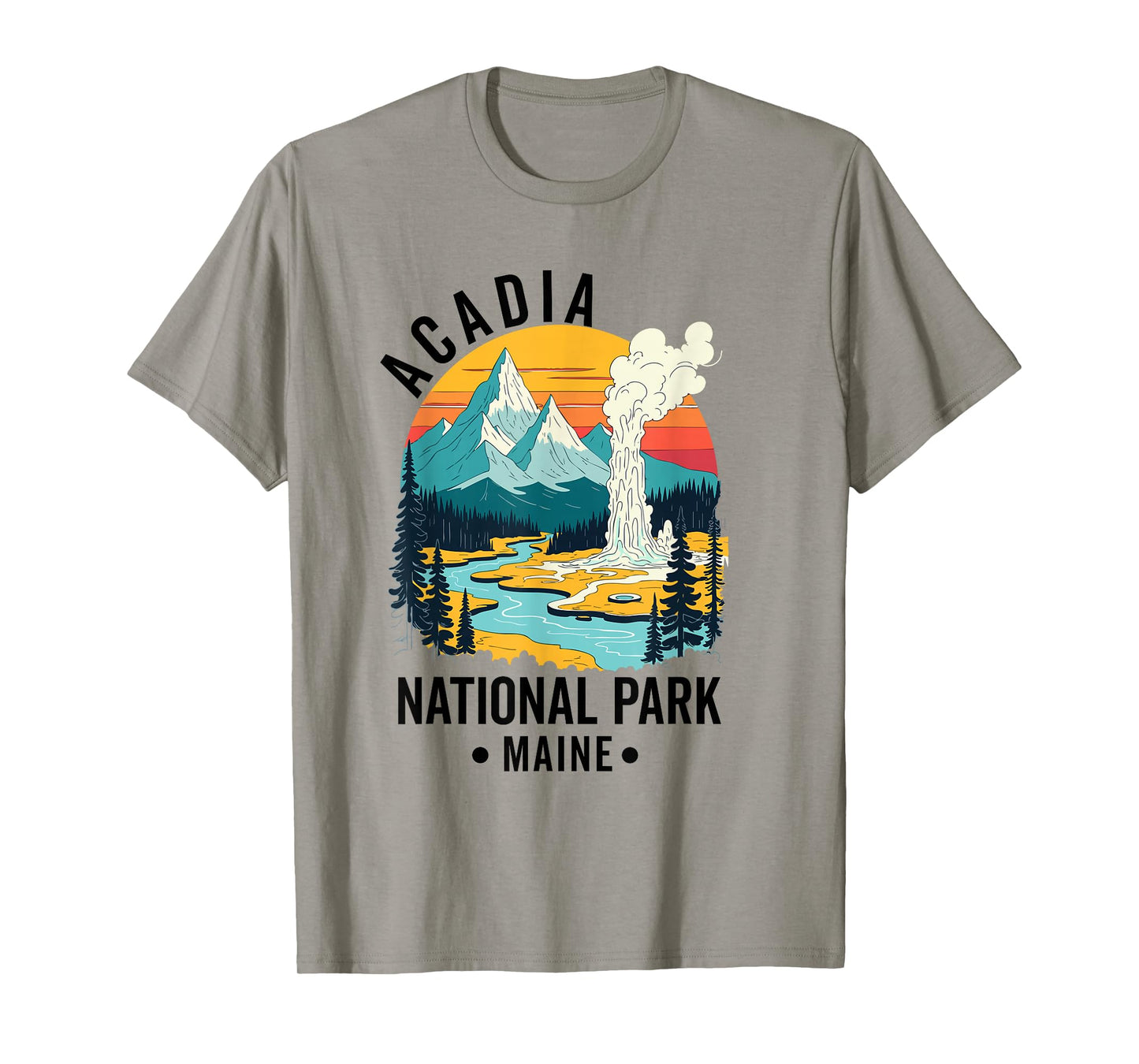 Acadia National Park Souvenir Maine Retro for Men Women Kid T-Shirt