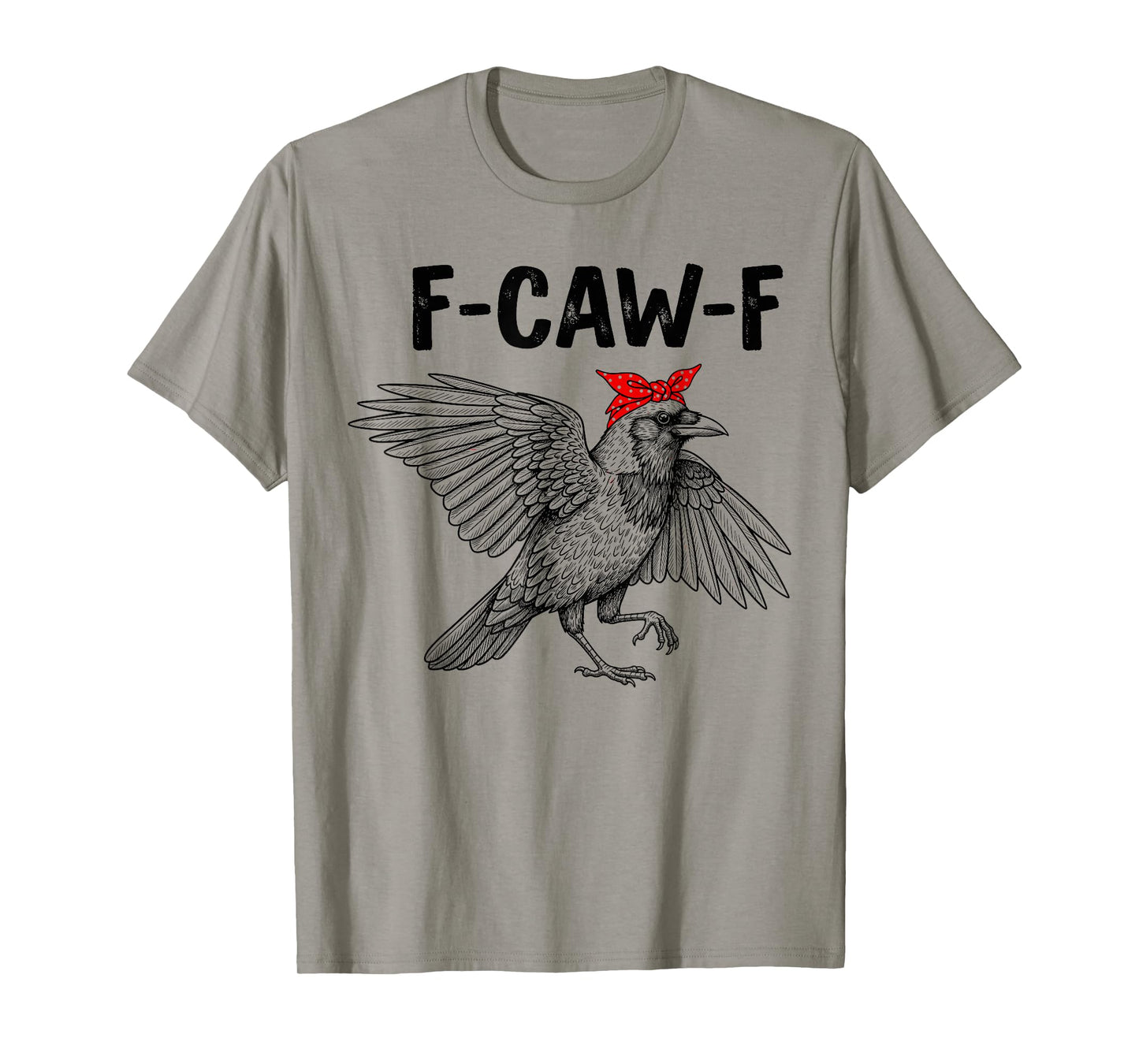 Funny F-CAW-F Crow Raven Women Bow Headband Halloween T-Shirt