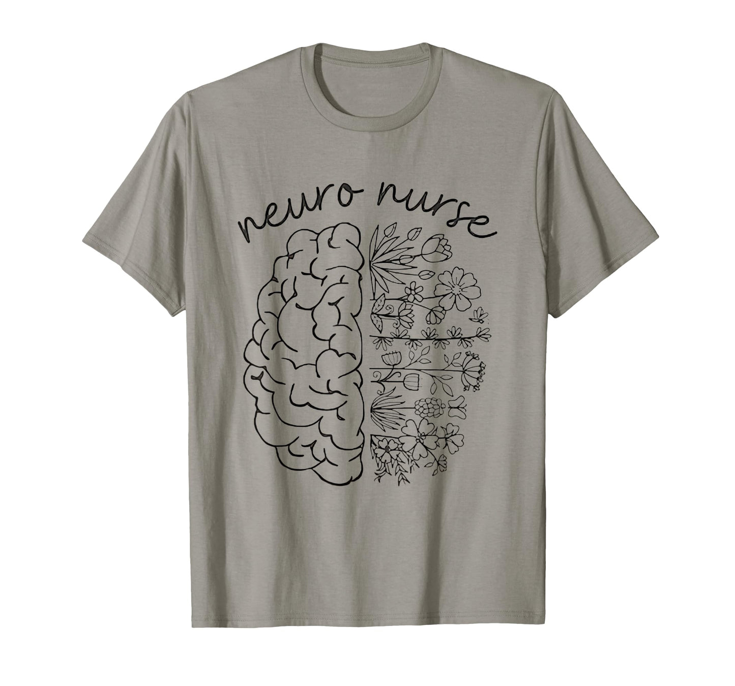 Retro Neuro Nurse Floral Brain Neurology Nursing Graduation T-Shirt