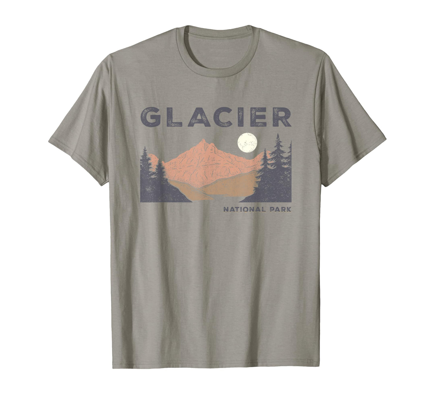 Retro Glacier National Park Montana Vintage Womens Mens T-Shirt