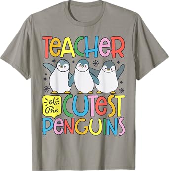 Teacher Of The Cutest Penguins Funny Penguin Back To School T-Shirt
