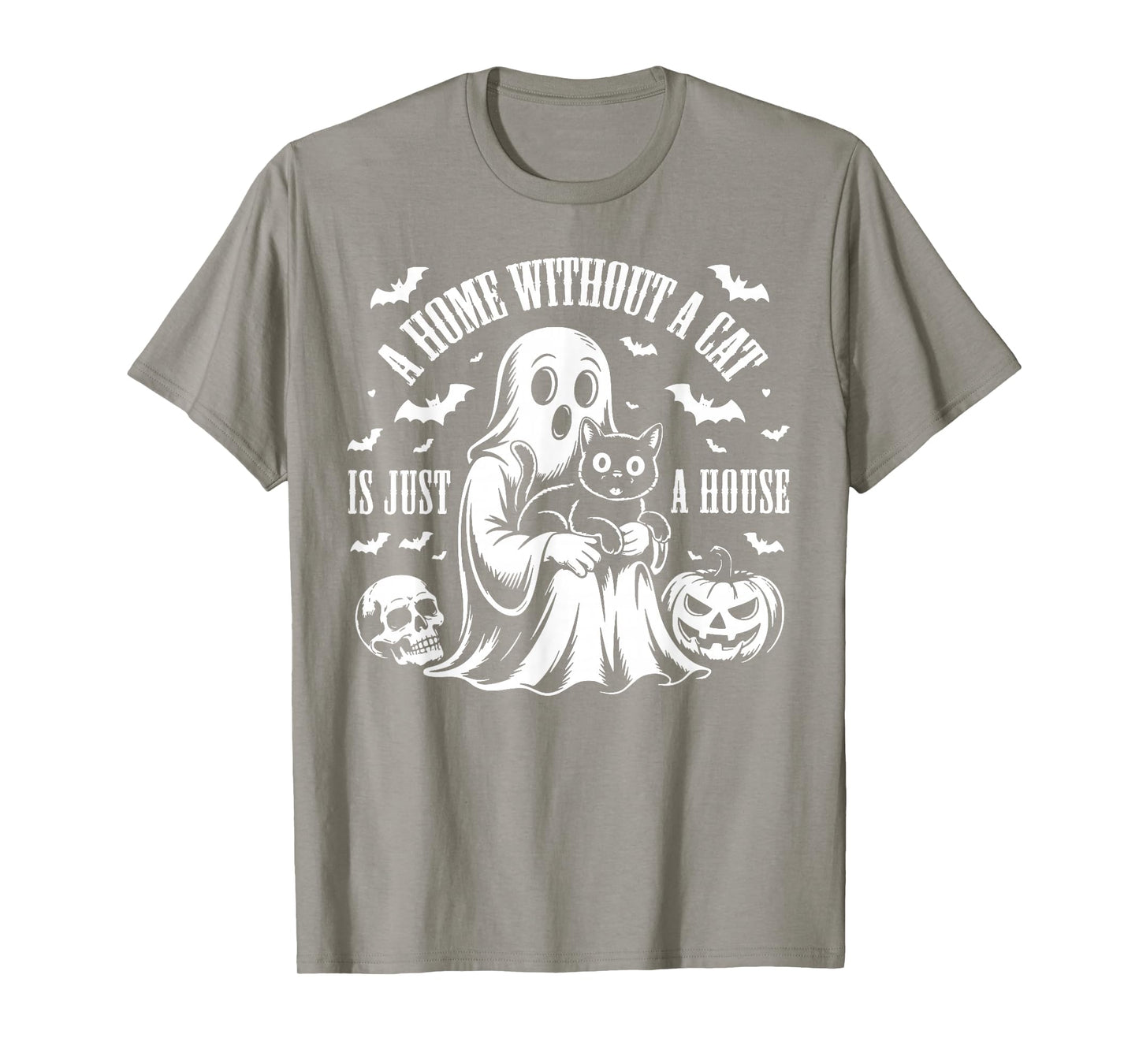 Halloween A Home Without a Cat is just A House Boo Ghost Cat T-Shirt