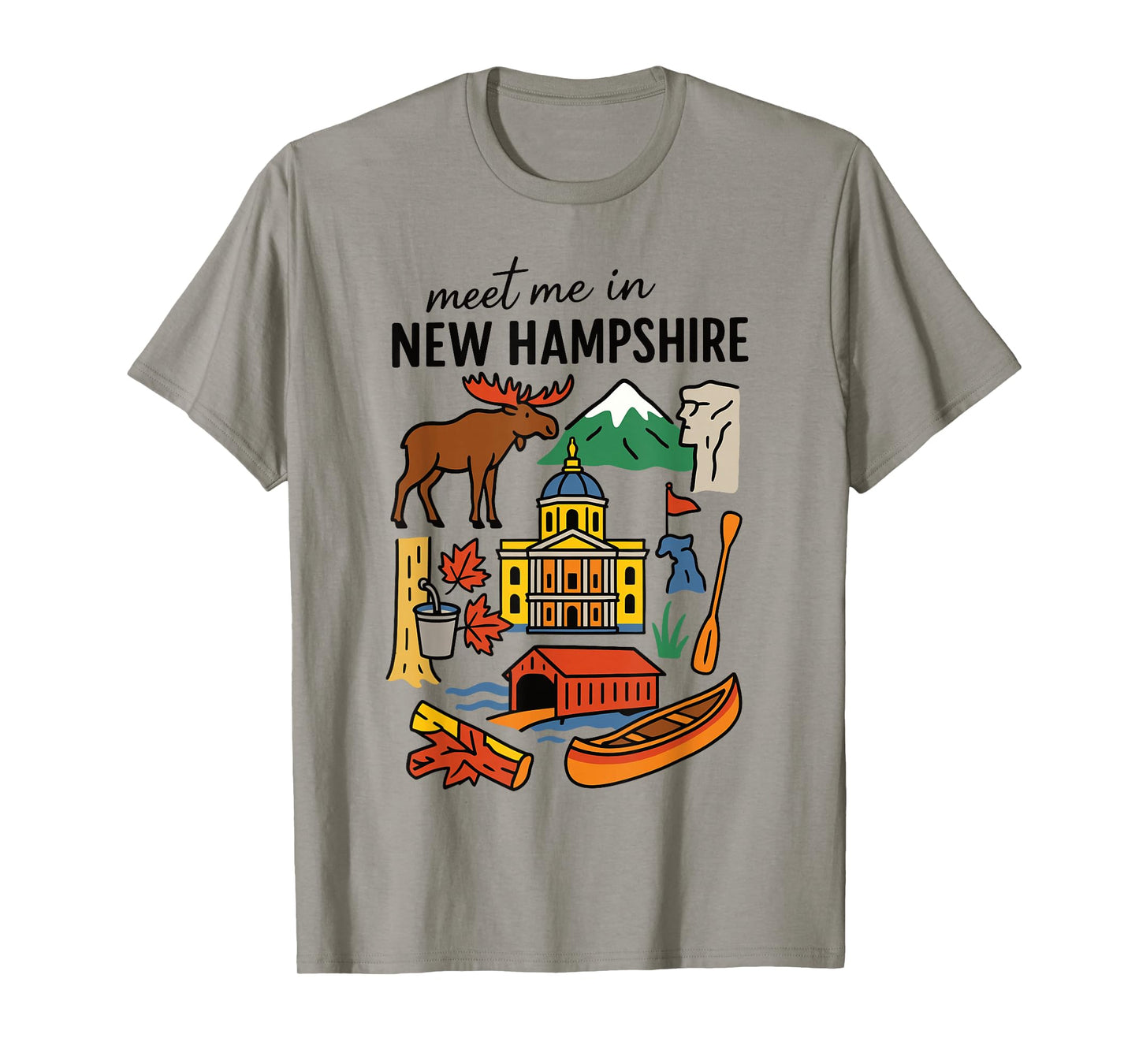 Meet me in New Hampshire - Cute US State Travel Retro Design T-Shirt