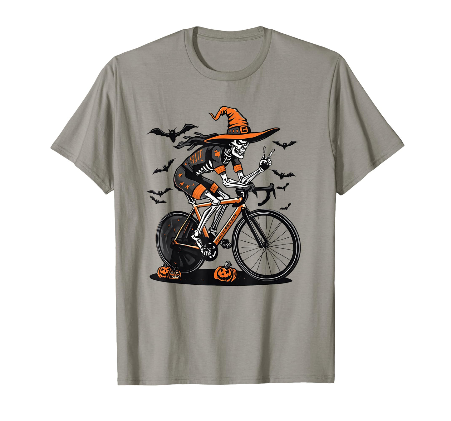 Halloween Skeleton Cyclist Skeleton Bicycle Cycling T-Shirt