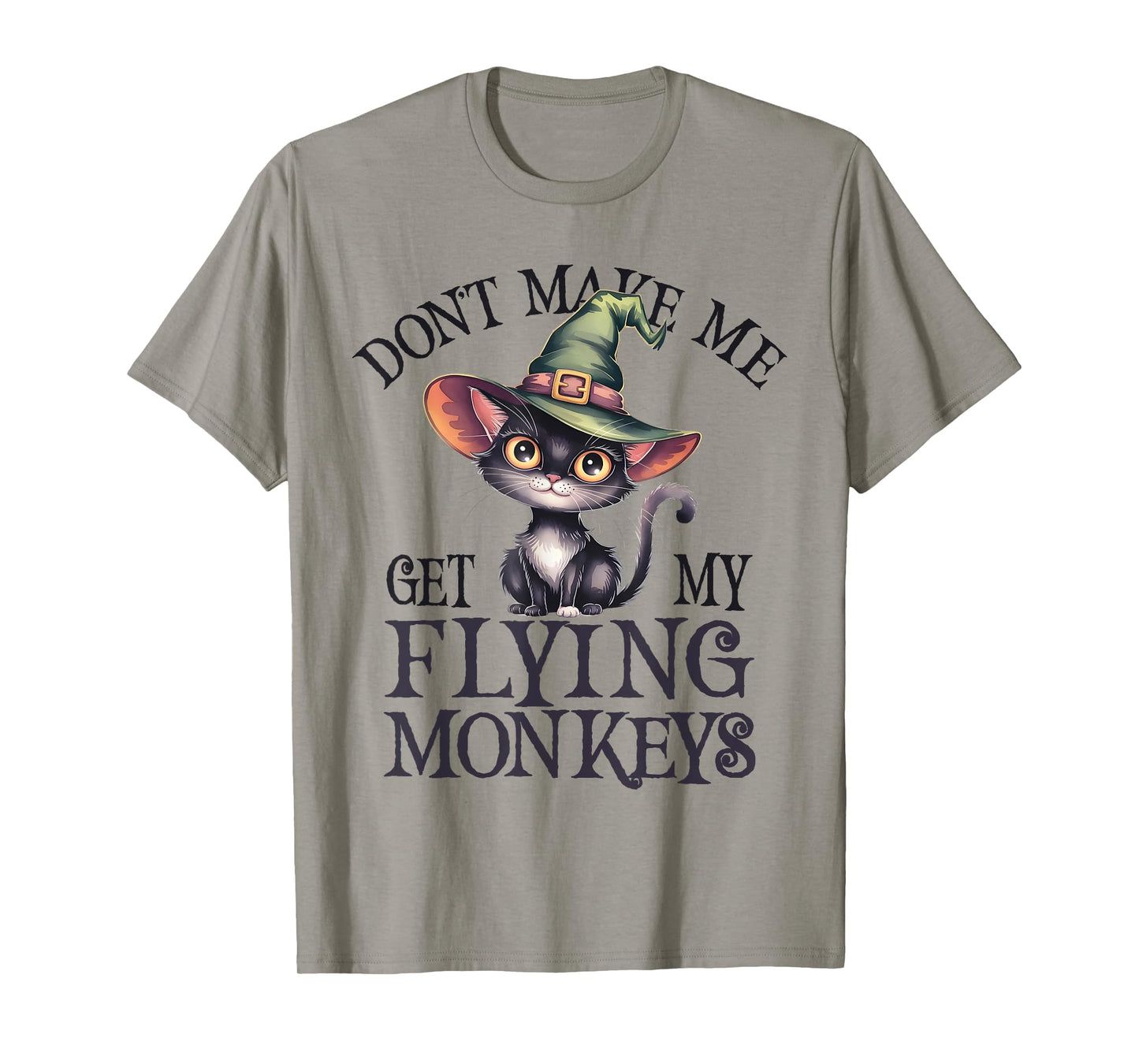Meowgical Flying Monkeys Witch Cat Wizard Warlock Funny T-Shirt