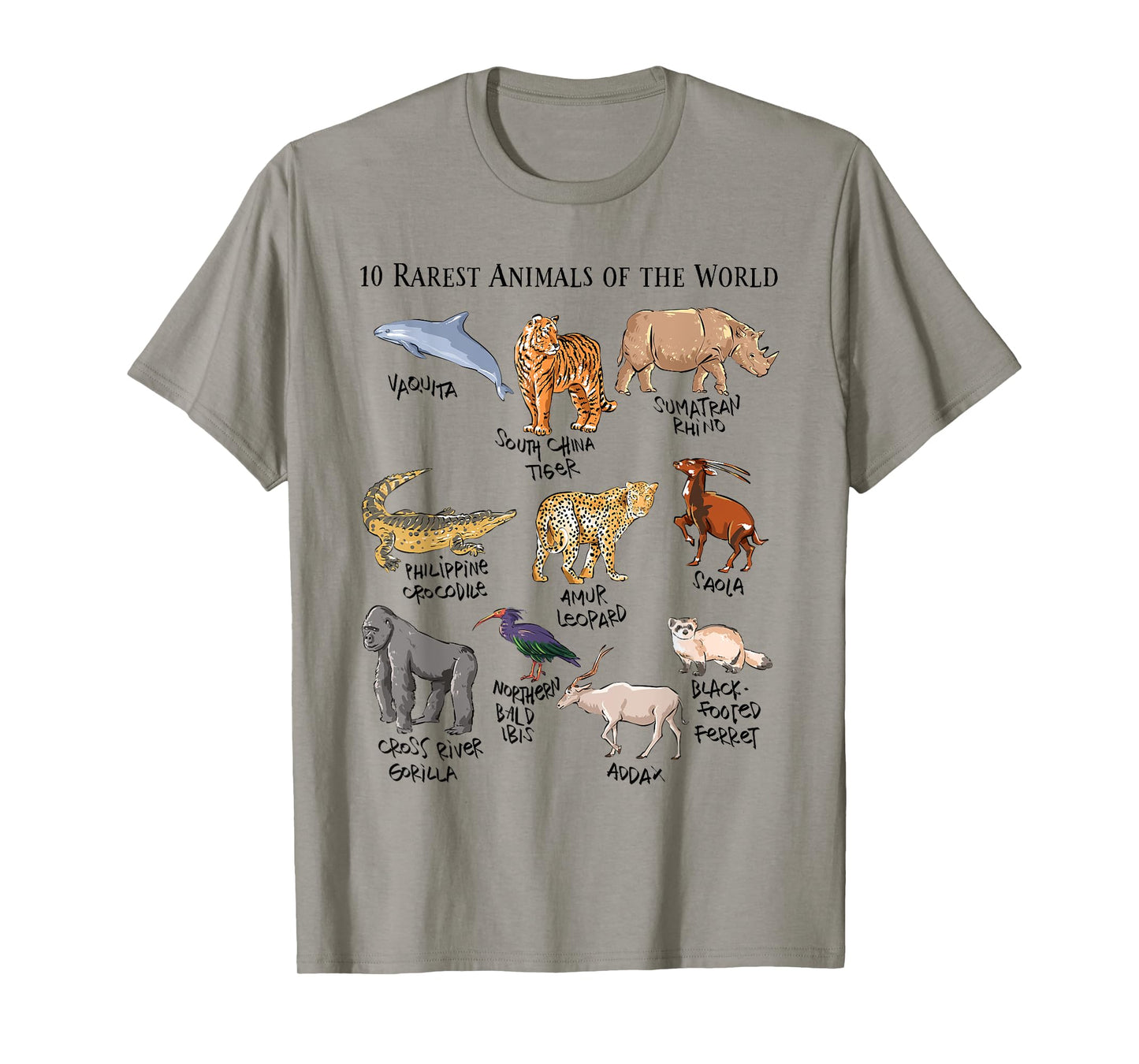 Wild Animals Educational Design for Kids, Teens and Youth T-Shirt