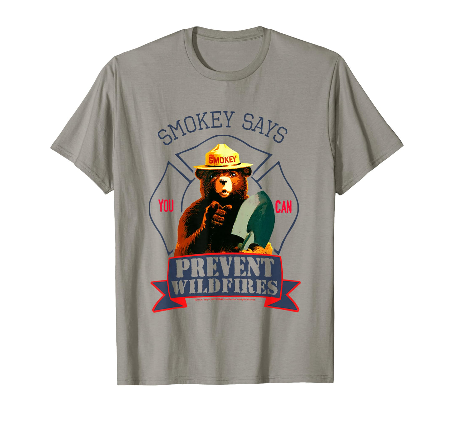 Smokey Bear You Can Prevent Forest Fires Vintage Badge T-Shirt