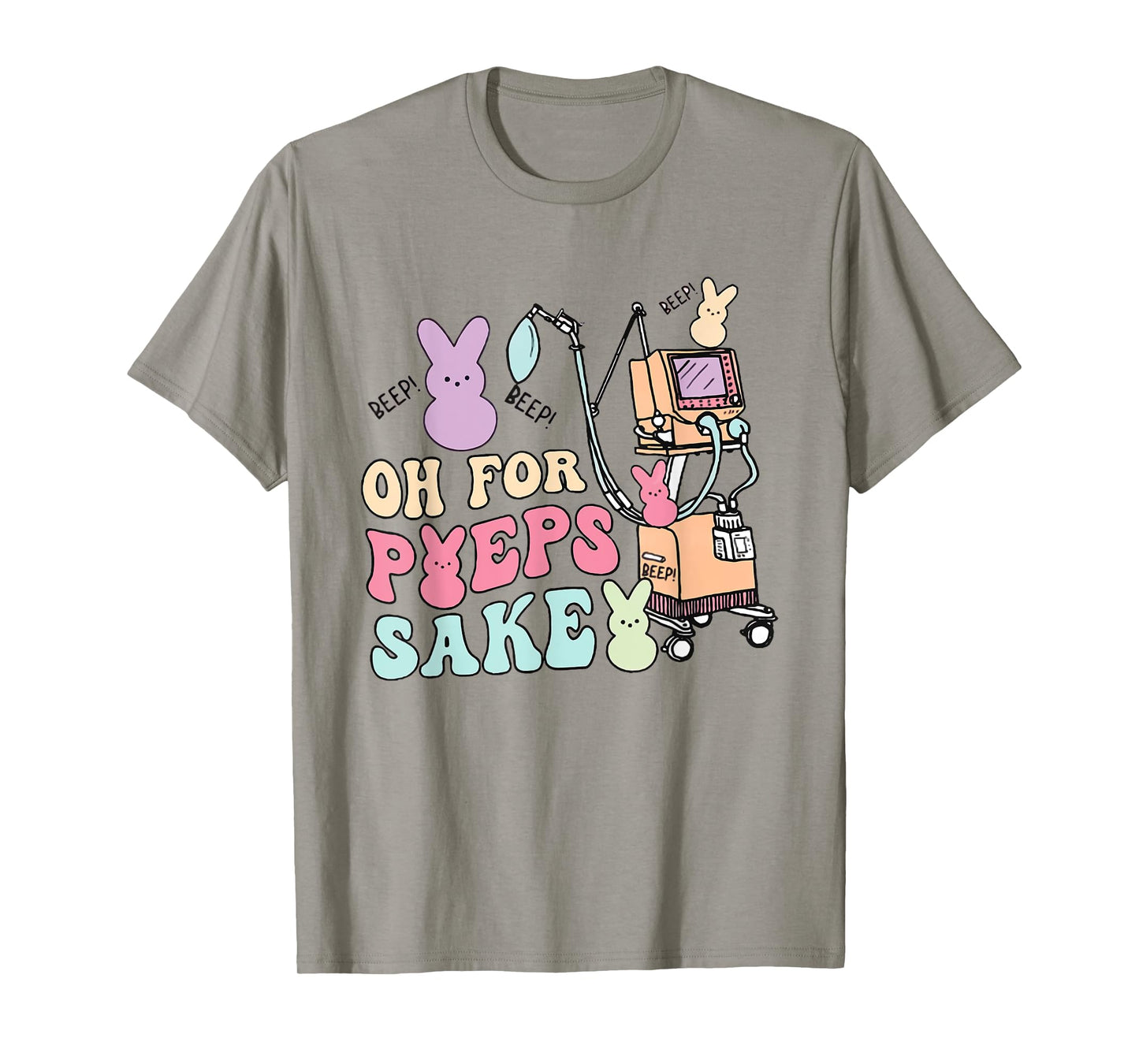 Nurse Easter Med Surg ICU Peds Picu Nurse Spring IV Pump T-Shirt