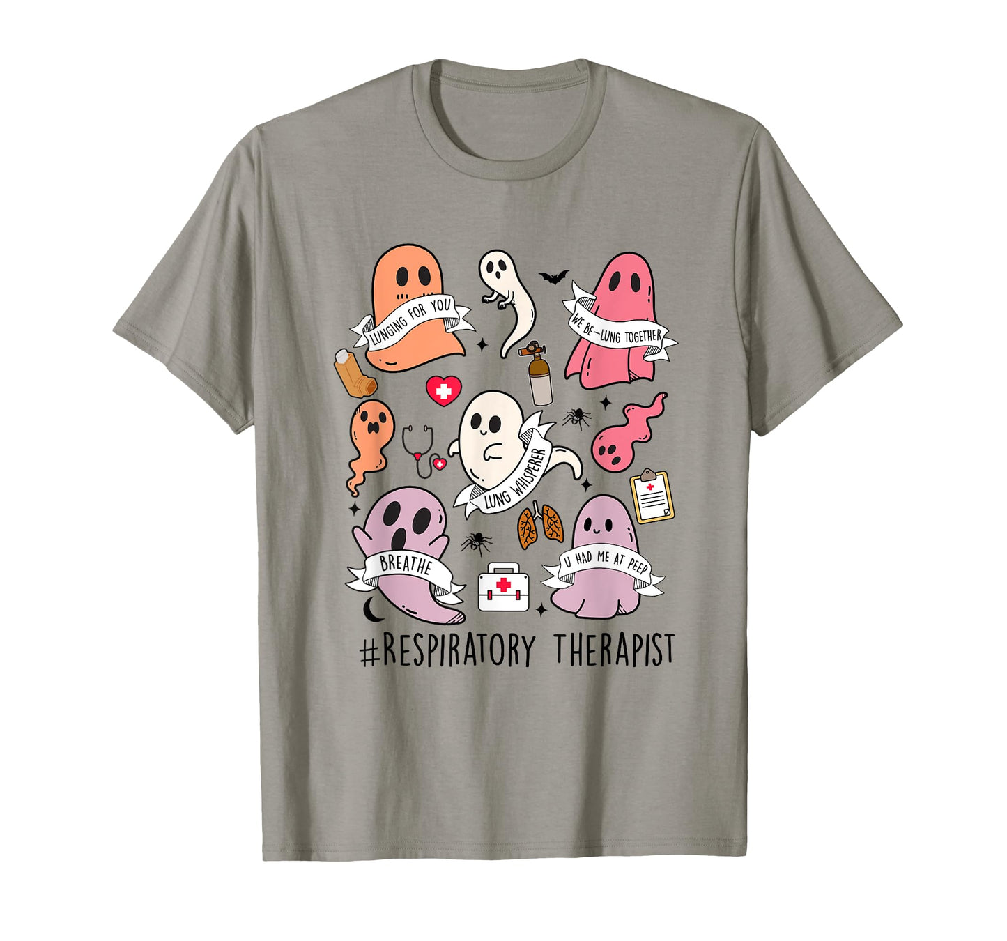 Respiratory Therapist Halloween ghost RT Respiratory Therapy T-Shirt